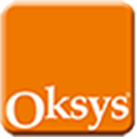 Logo orange avec le mot 'Okysys' en blanc.