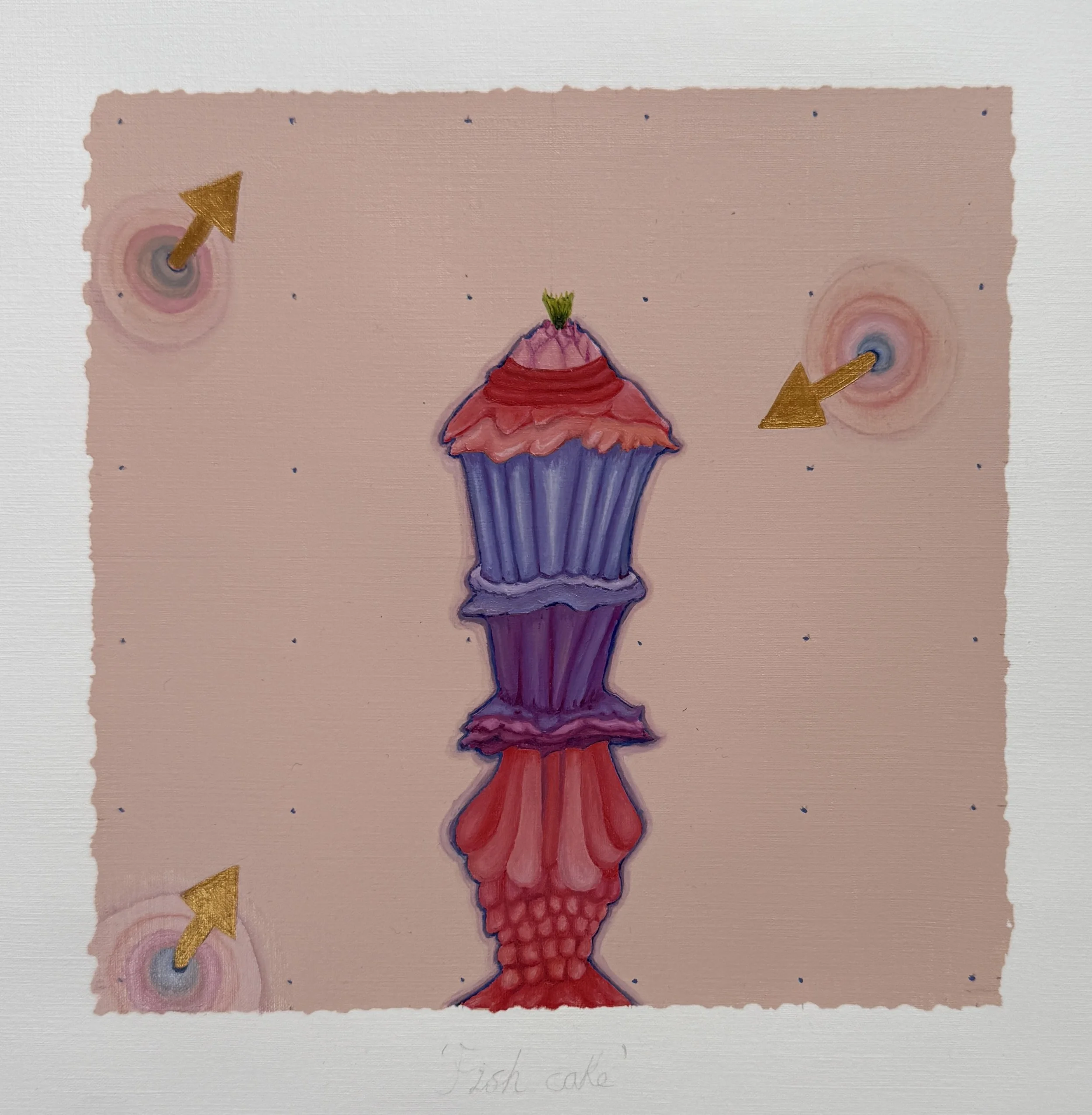 ‘Fish cakes’, Oil paint