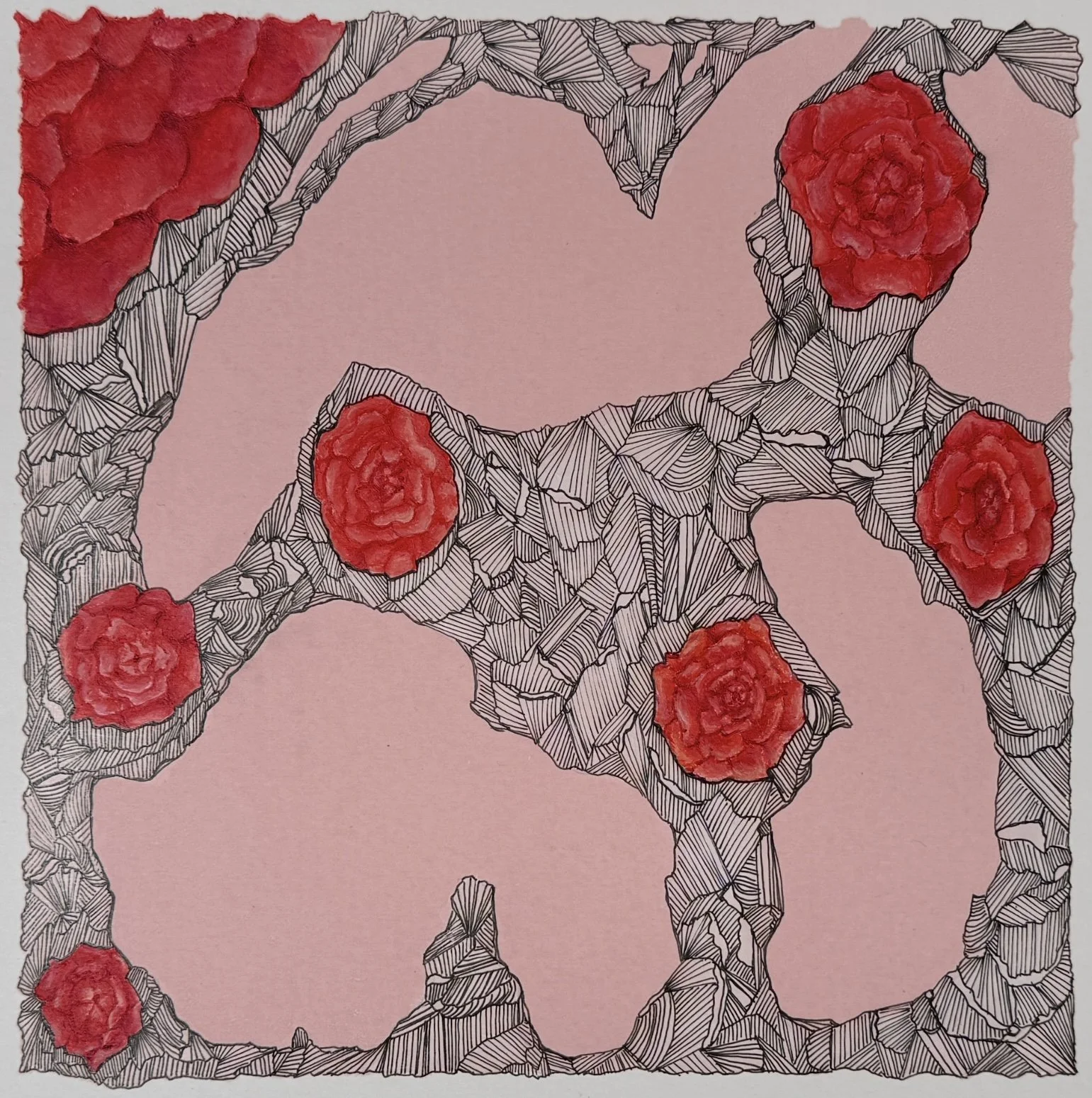 ‘Family’, Acrylic and pen