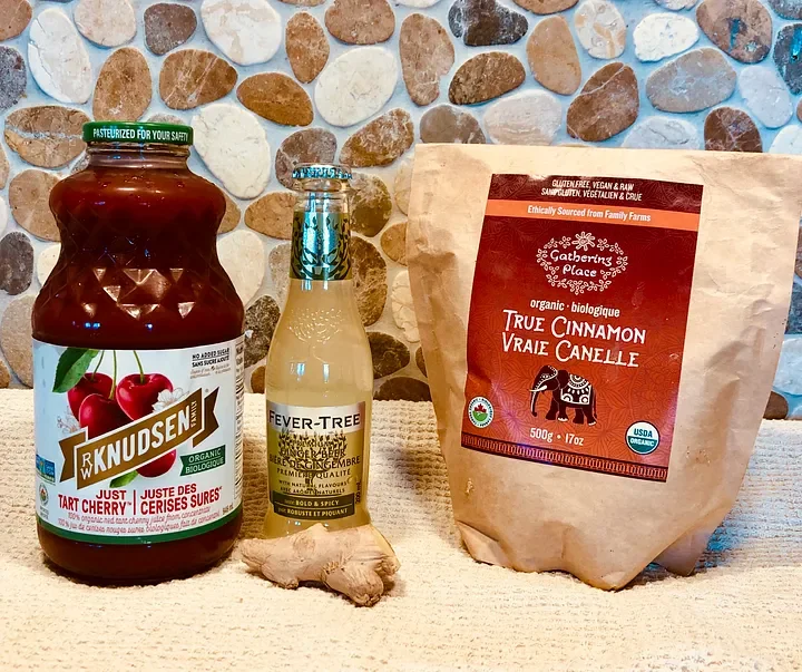 Tart cherry juice mocktails