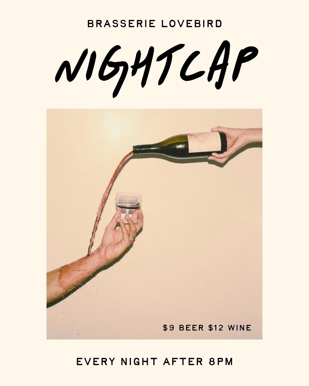 The economy sucks, gas prices are high, groceries are out of control but we truly believe everyone deserves a night out with a good drink. Come in after 8pm for $9 20oz pints and $12 wine. It&rsquo;s the good stuff, I promise.