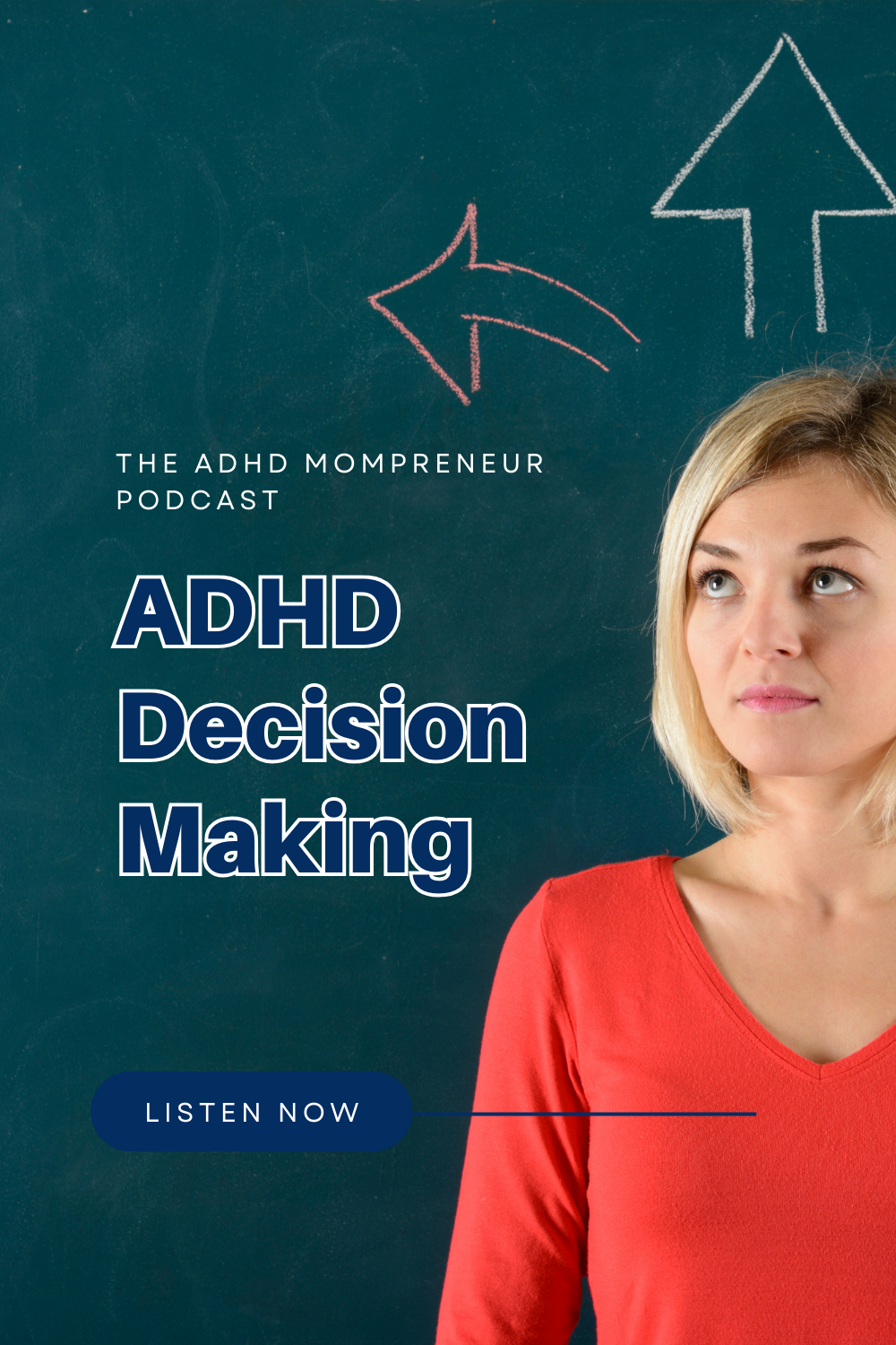Pin of an ADHD mom struggling with decision making