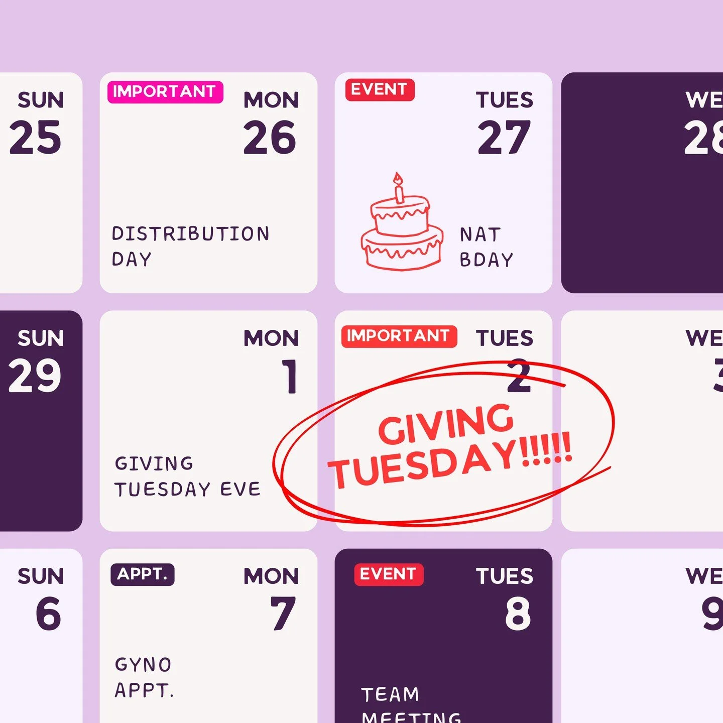 It&rsquo;s #GivingTuesday, NYC!
Period poverty affects thousands of people in our city every single day. From classmates and coworkers, to parents and neighbors. Too many are forced to choose between groceries and the period products they need to sta