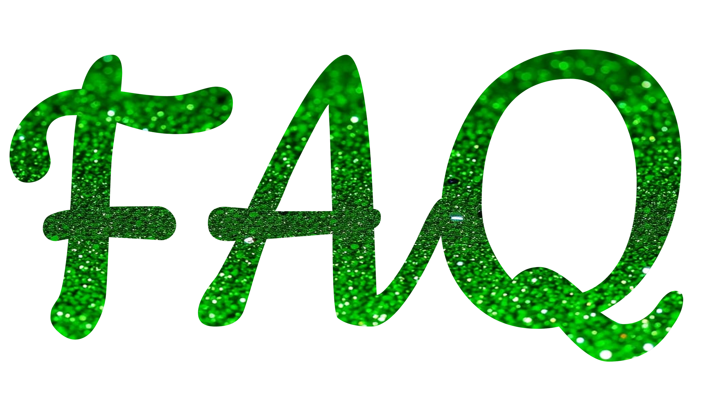 Green glittery text that spells out 'FAKE' on a black background.