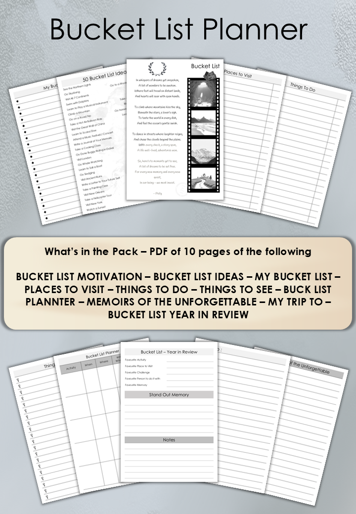 Bucket List Journal Pack