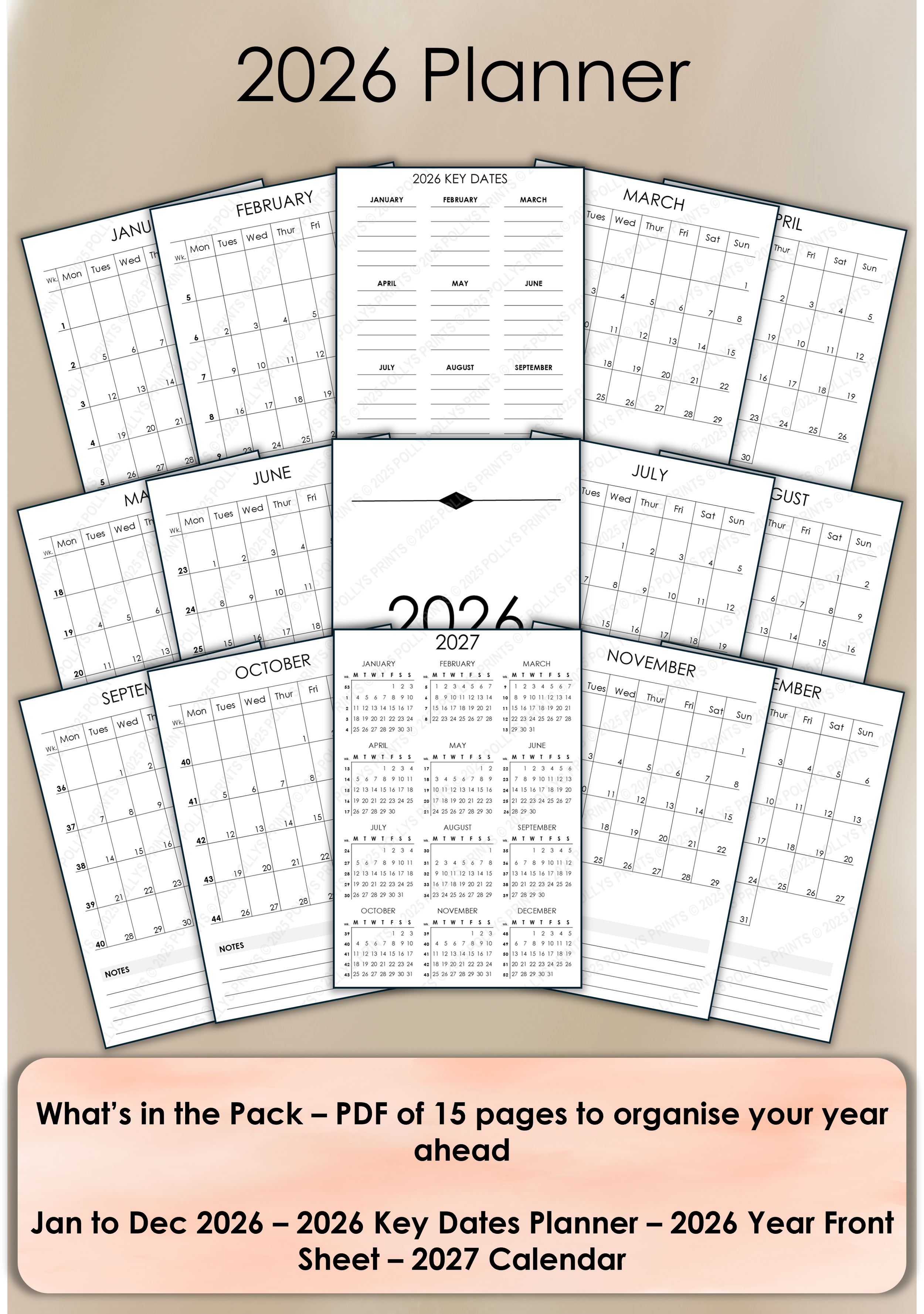 2026 Planner - 15 pages