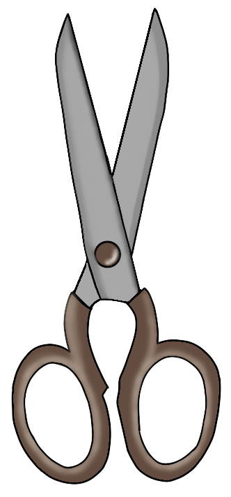A pair of multipurpose scissors with black handles and silver blades.