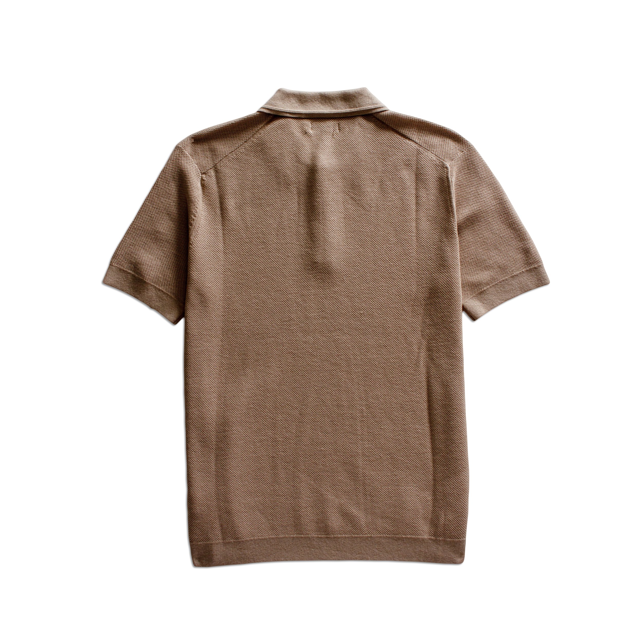 Back image of Paige Kiko Sweater Polo in Oatmeal