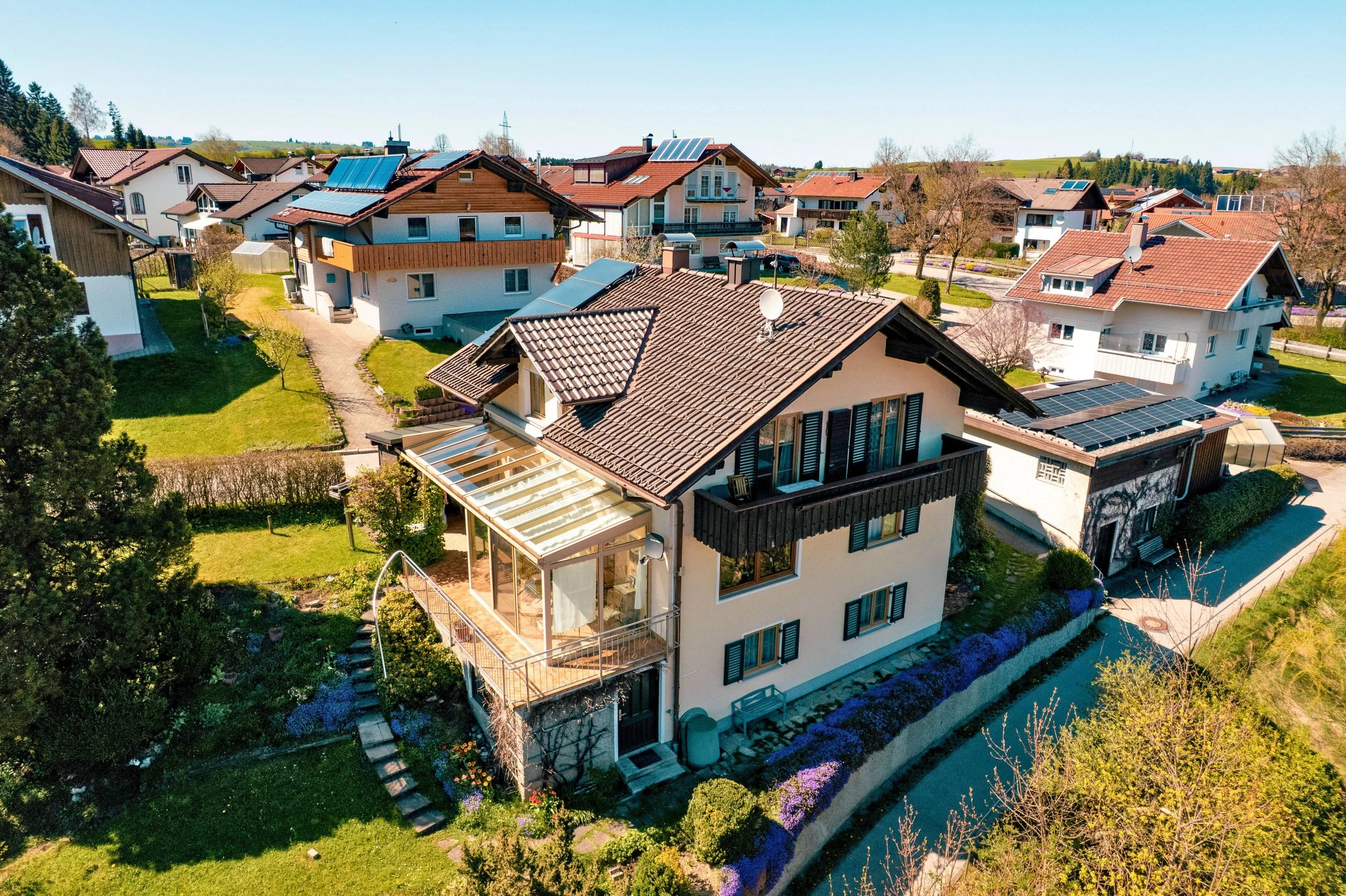 Haus Hindelang von oben