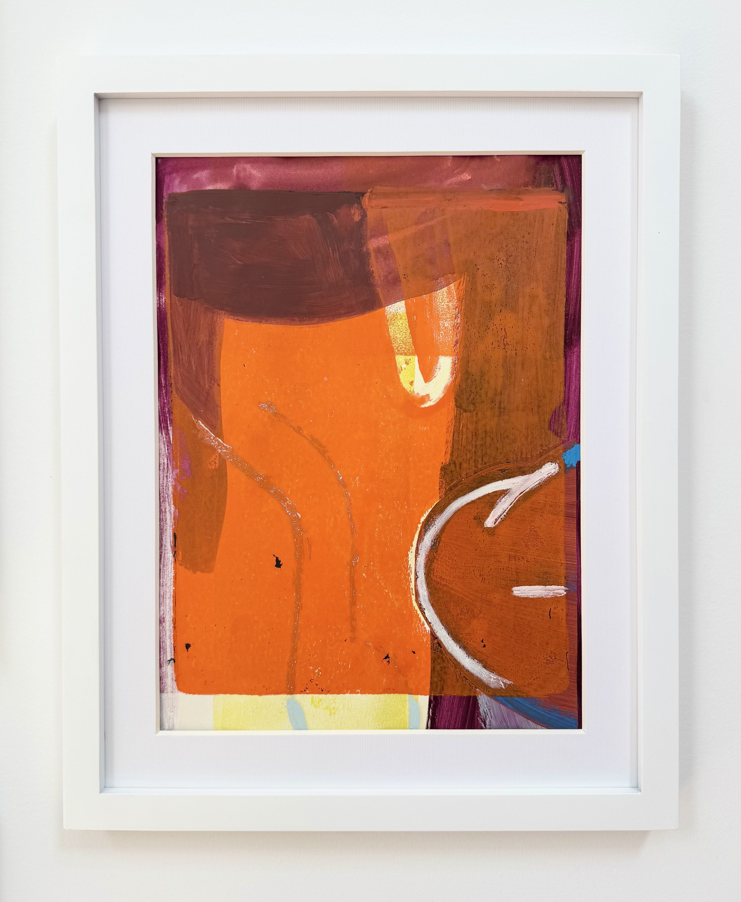 Screen, 11.5"x8.5", mixed media on paper, 2025