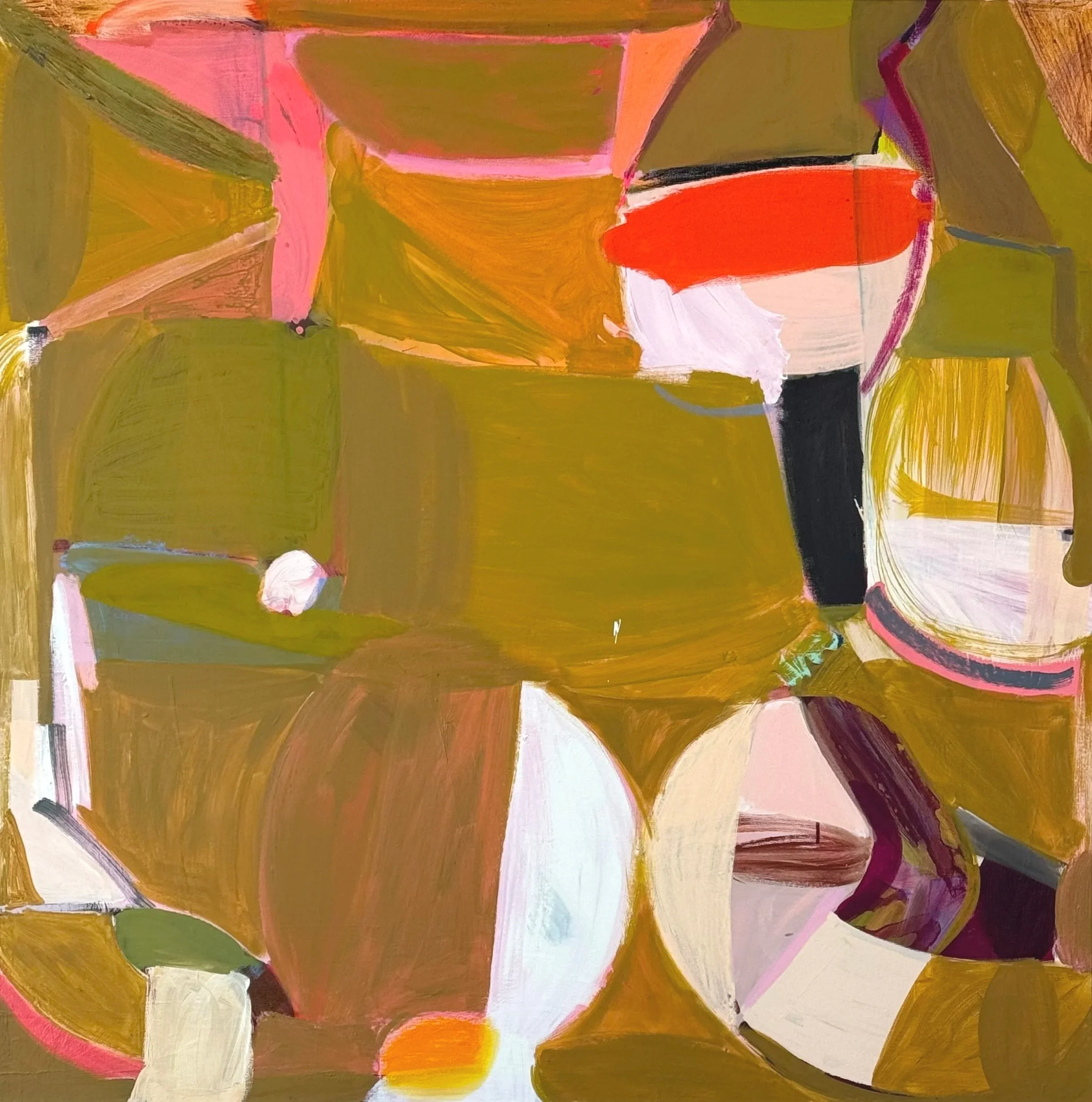 Such A Little Moon, 48"x48", acrylic, gouache, oil, pastel on canvas, 2026