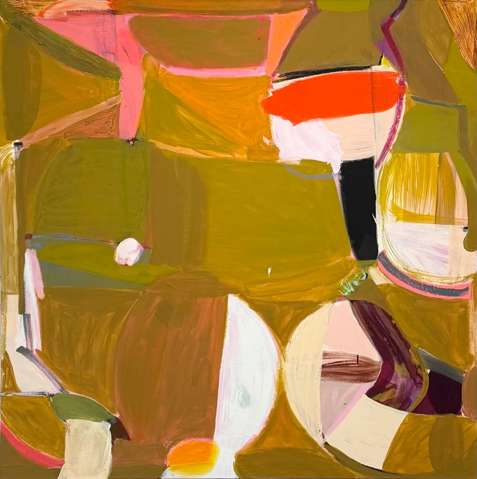 Such A Little Moon, 48"x48", acrylic, gouache, oil, pastel on canvas, 2026