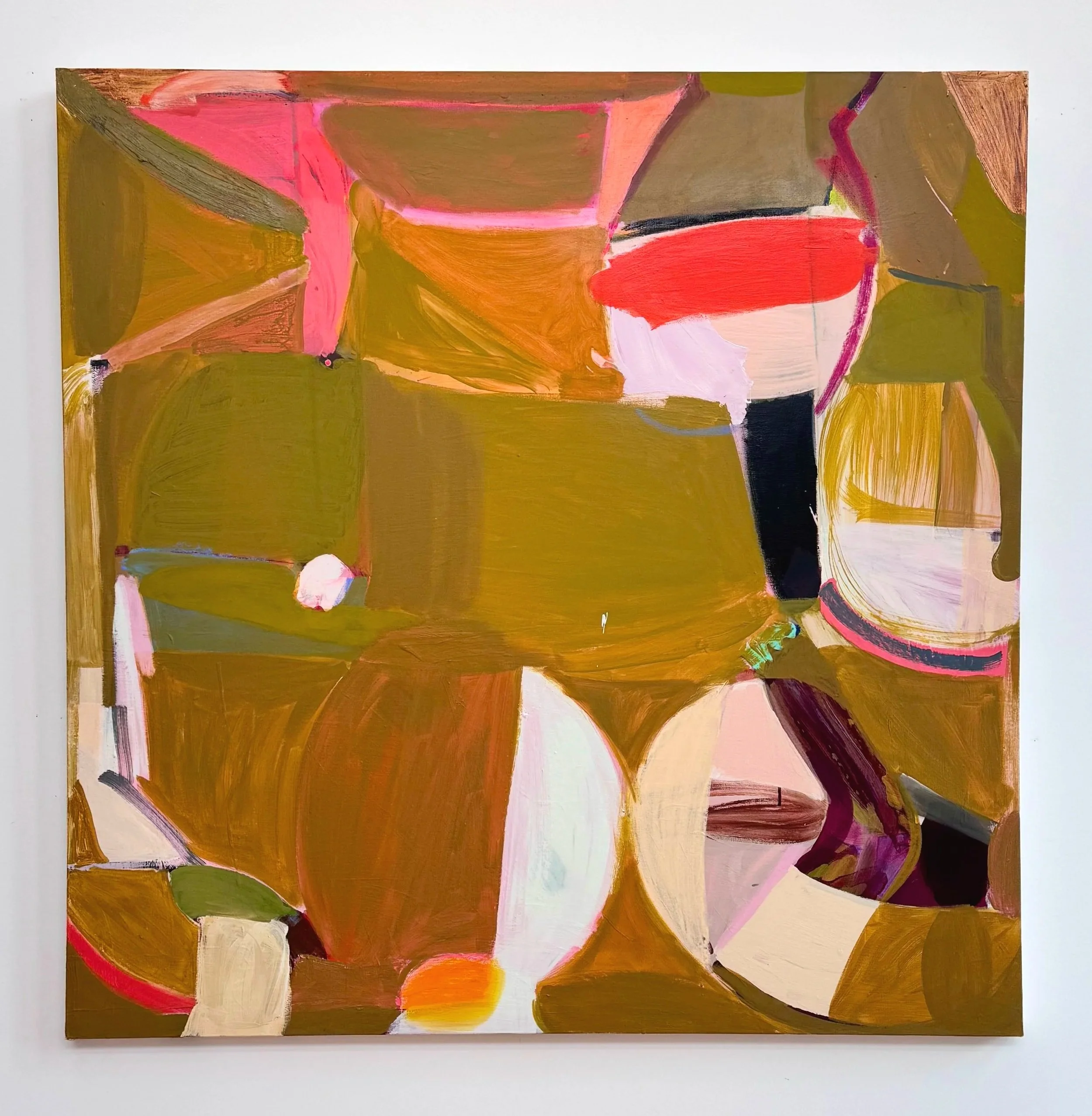 Sometimes In a Neighborhood, 48"x48", acrylic, gouache, oil, pastel on canvas, 2026