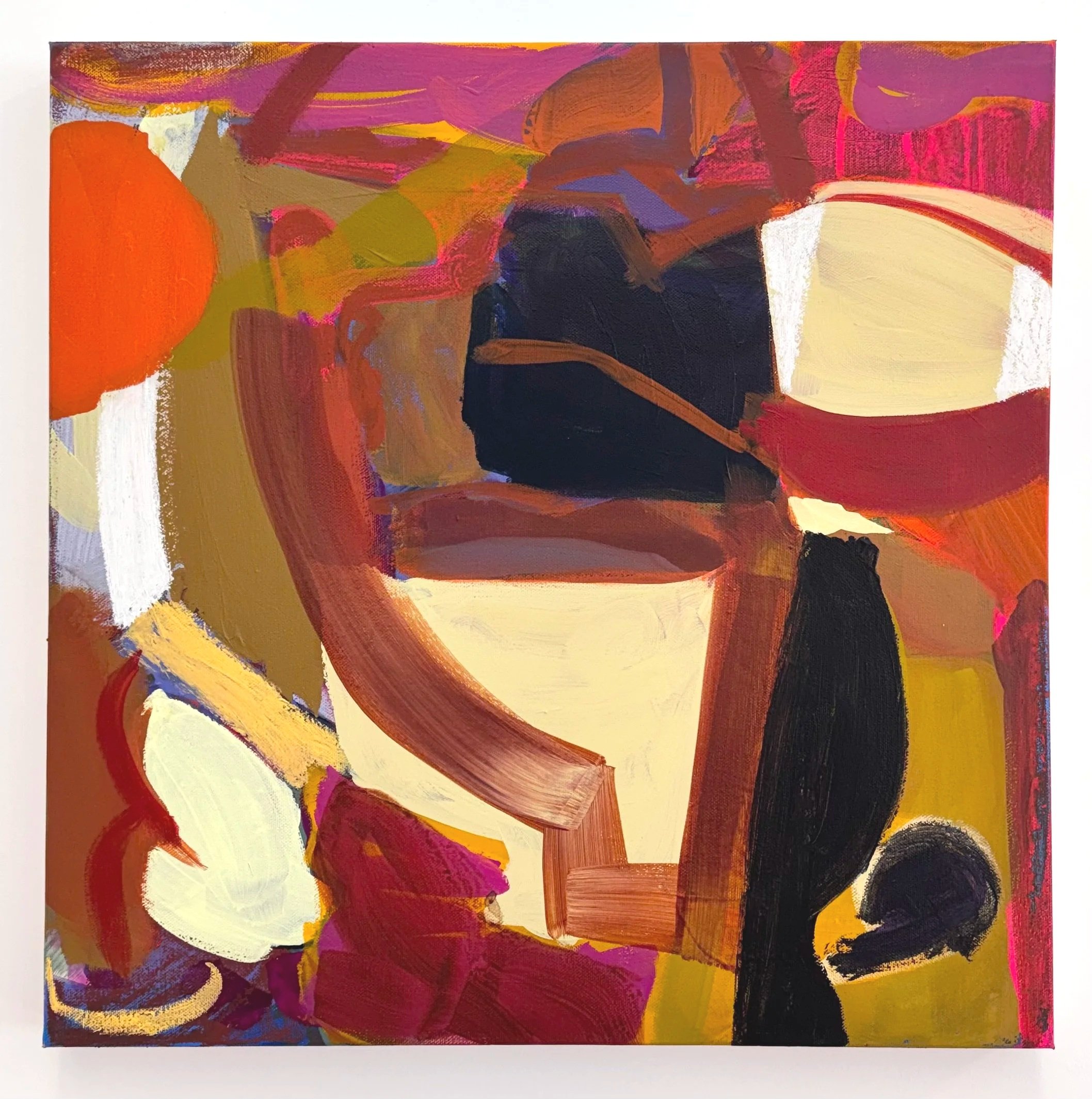 Sunspot, 20"x20", acrylic, oil, gouache on canvas, 2026, $1200