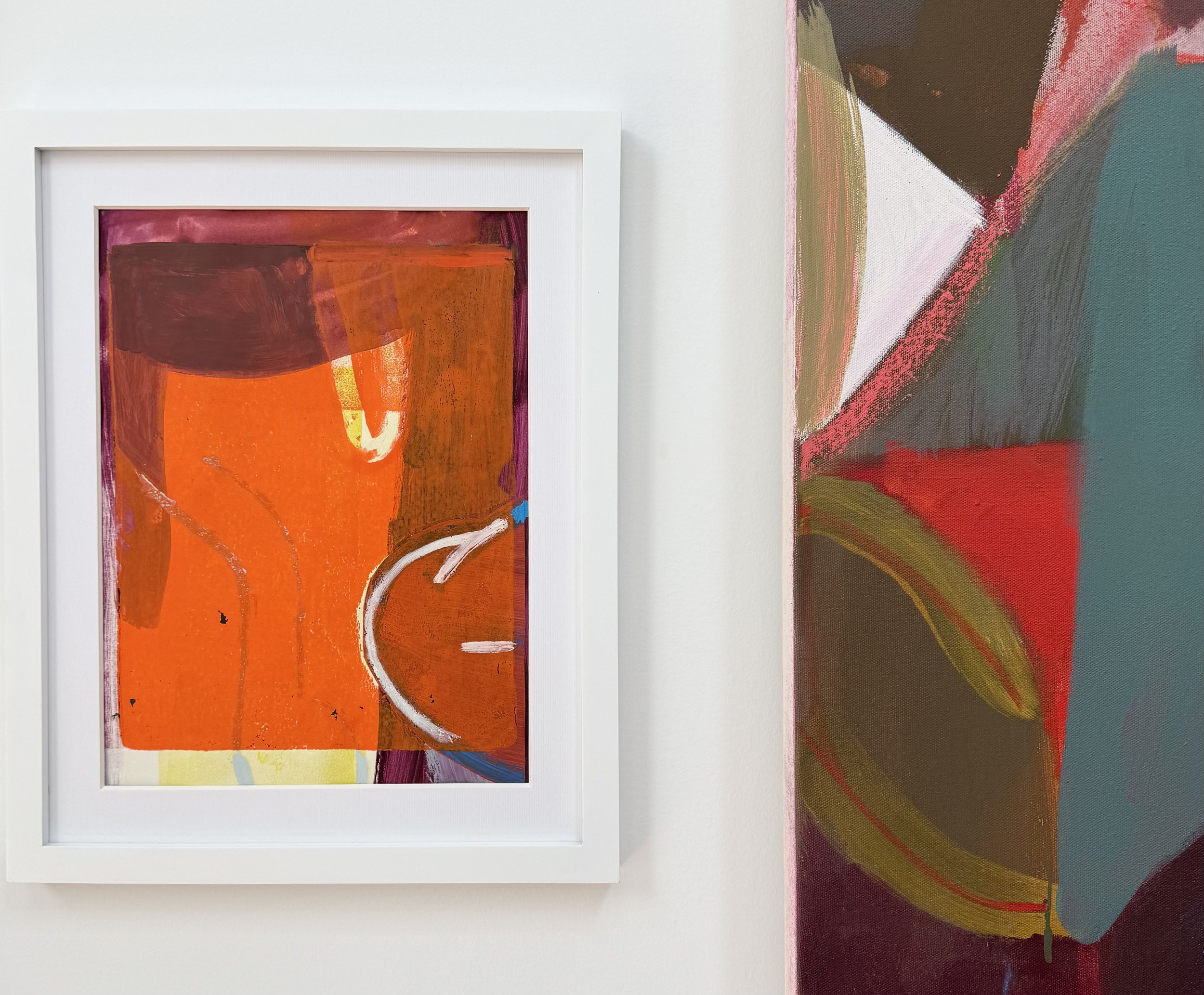 Screen, 11.5"x8.5", mixed media on paper, 2025