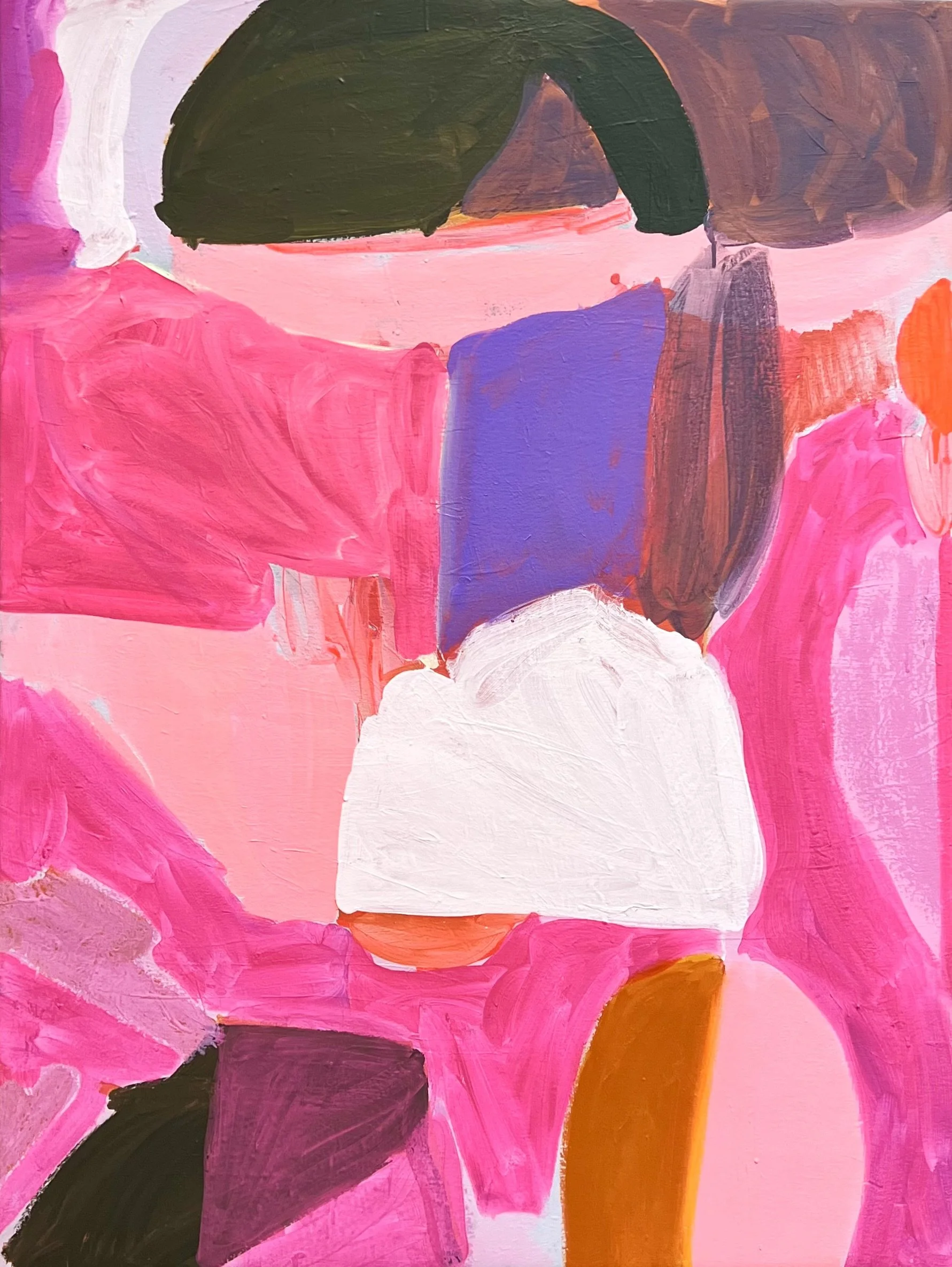 Fluid Flowers, 48"x36", acrylic and oil on canvas, 2023, $4000