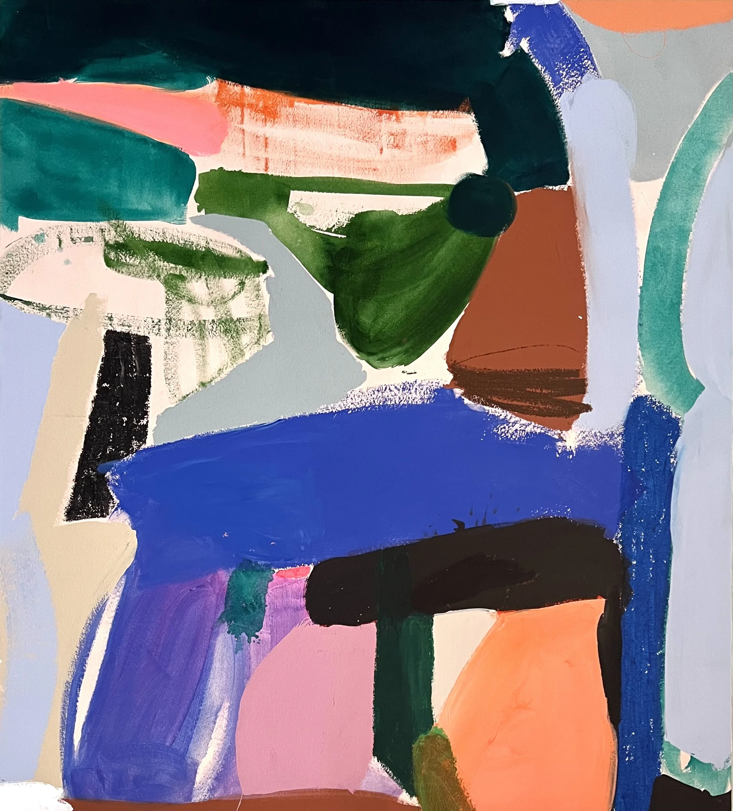 Environment 1, 59"x53", mixed media on canvas, 2022