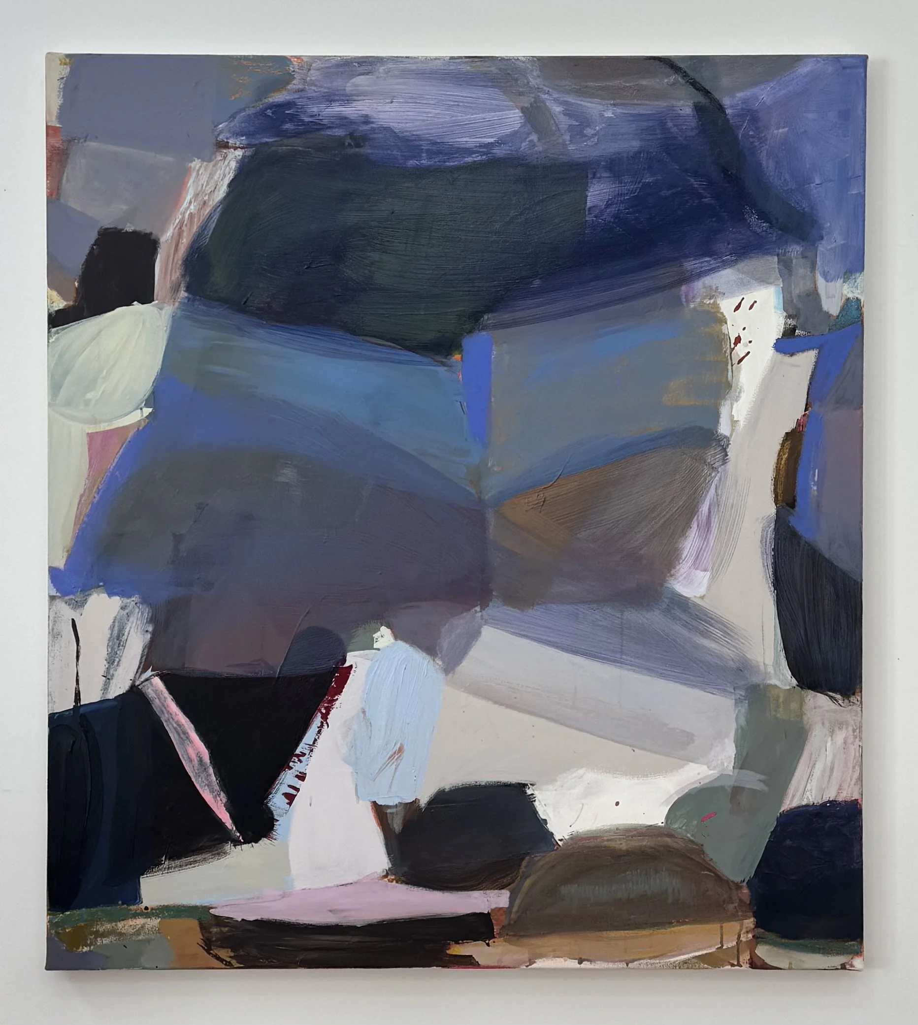 Misty Mountain, 47"x42", acrylic, gouache, oil, pastel, charcoal on canvas, 2026