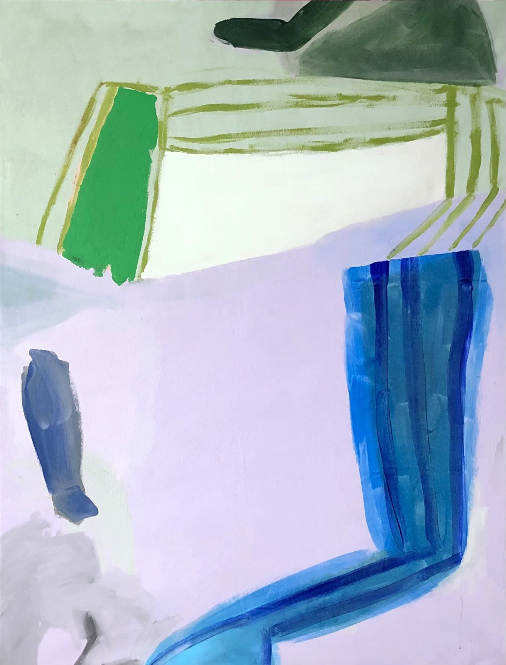 Beach Hider 64"x49", acrylic and watercolor on canvas, 2017