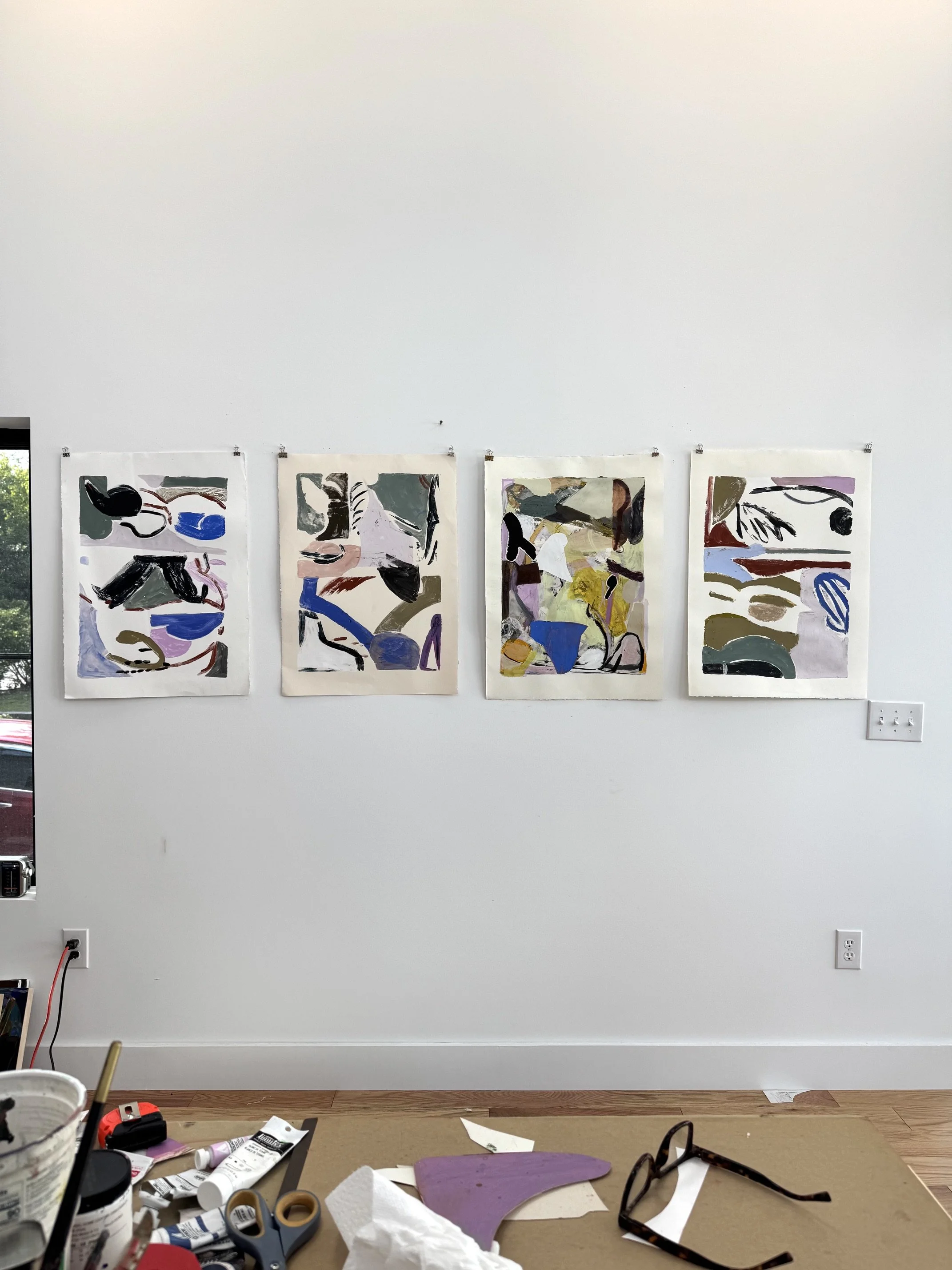 Monotypes in studio