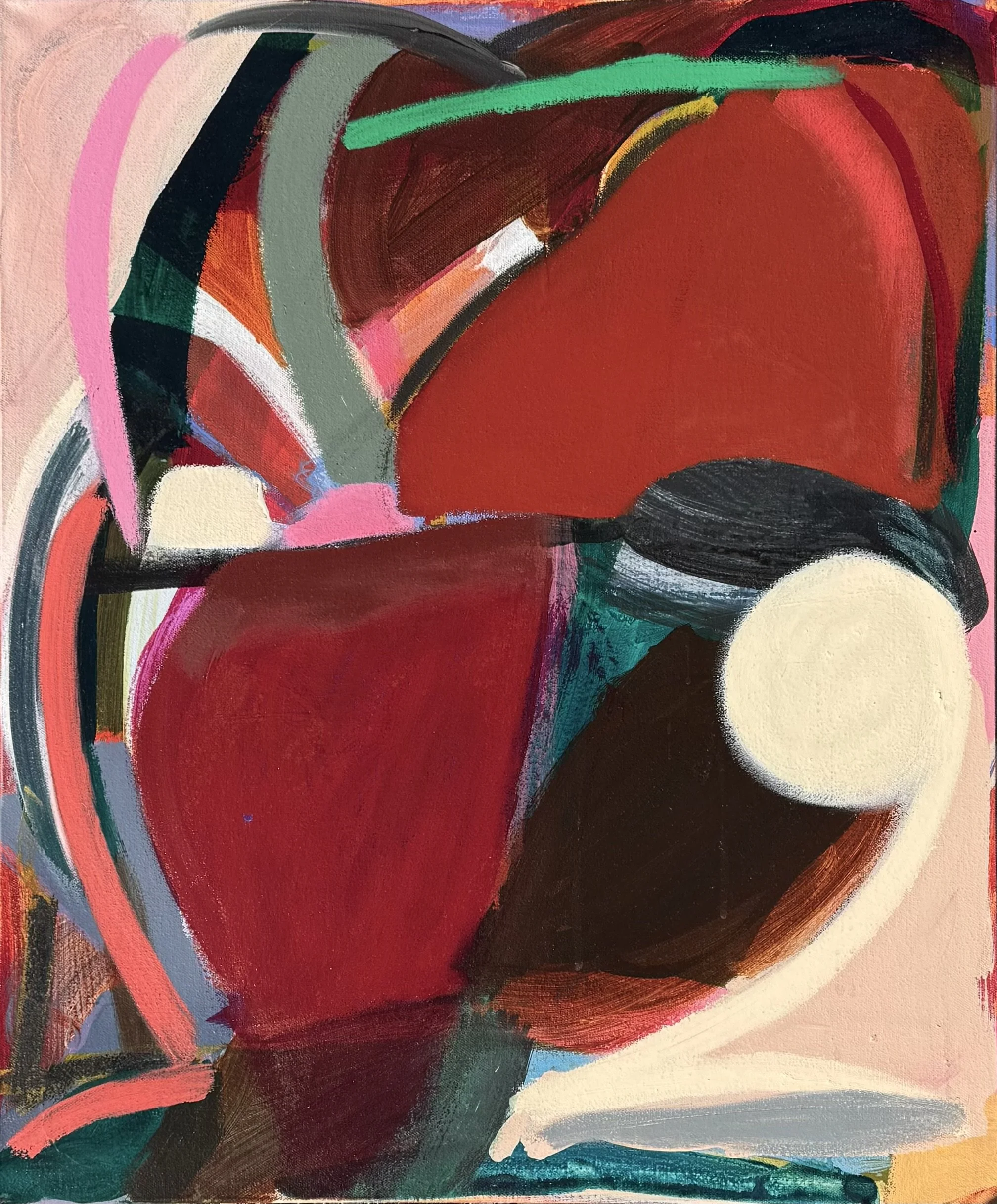 Figurehead, 24"x20", acryilc, oil, gouache on canvas, 2025