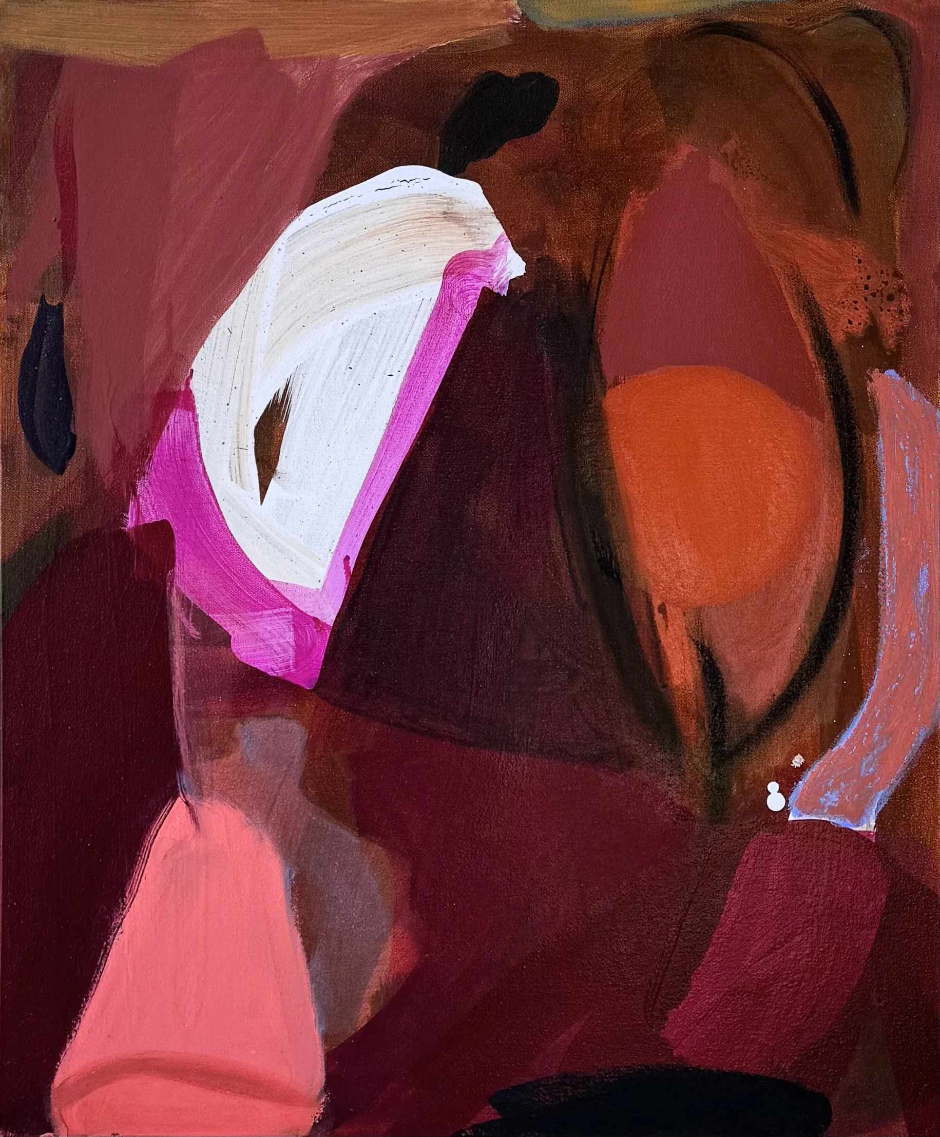 A Warm Place, 24"x20", acrylic, oil, charcoal on canvas, 2025