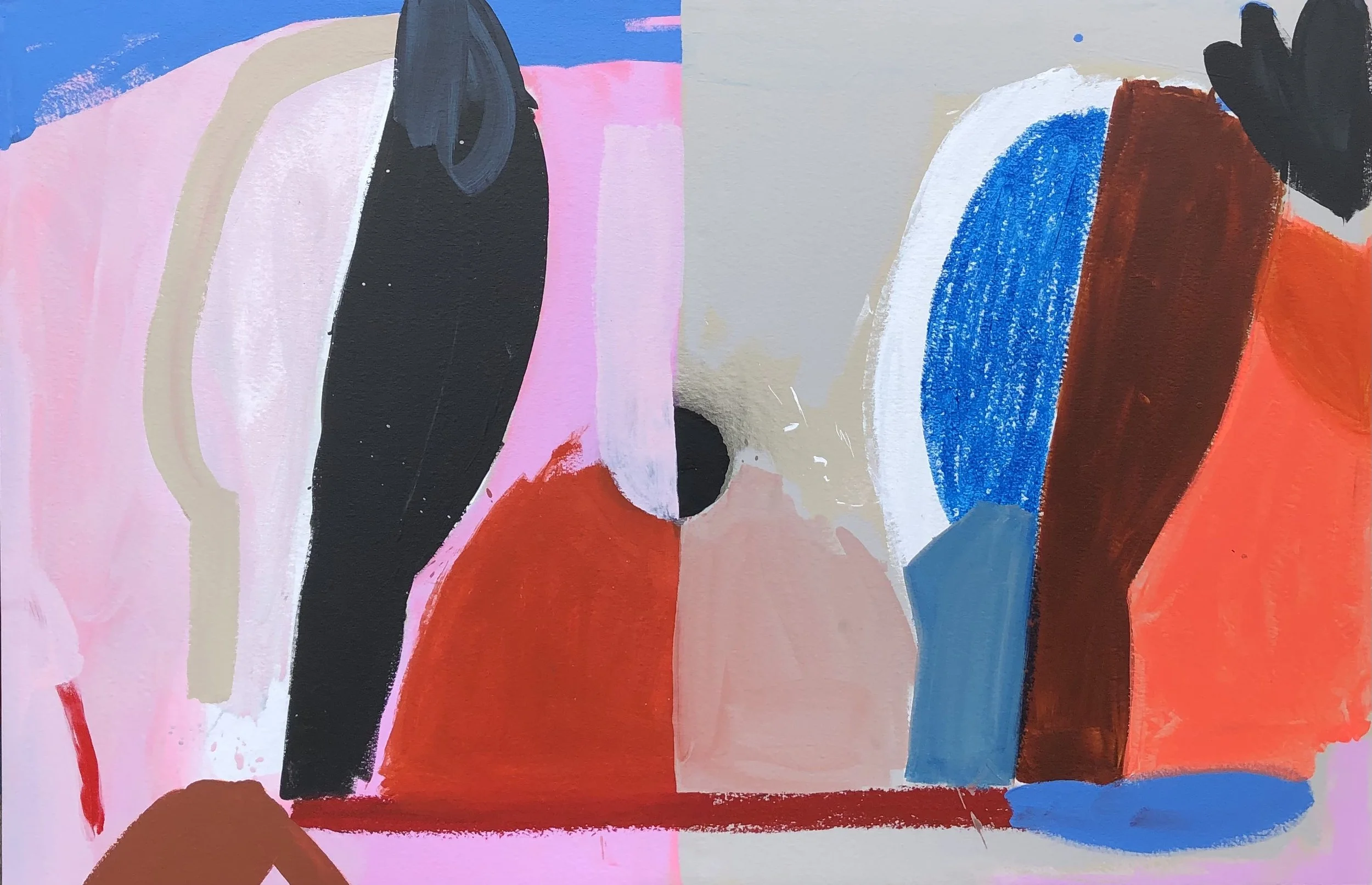 Unified Guide, 42"x64", acrylic, tempera, spray paint on canvas, 2021