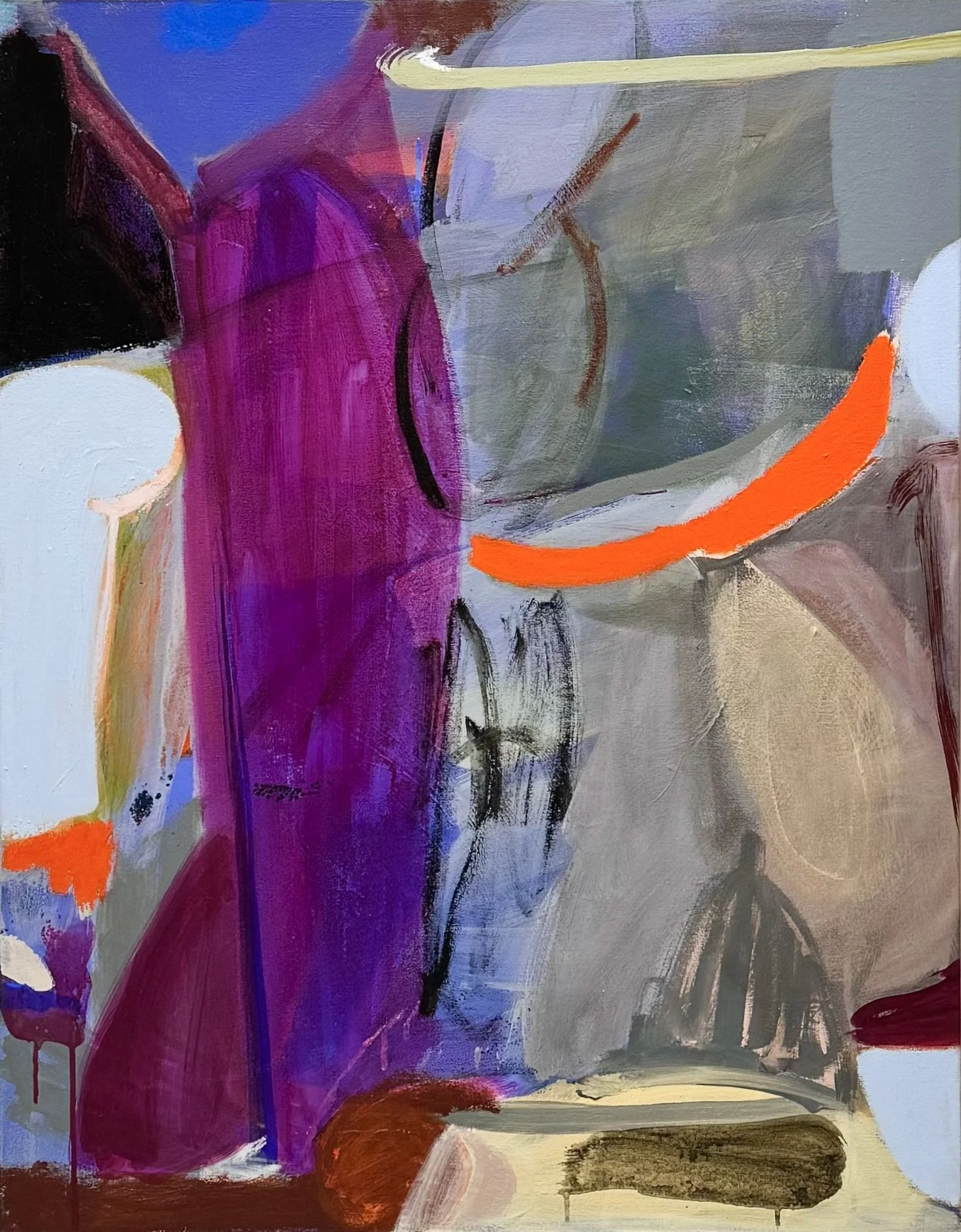 Little Ears, 36"x28", acrylic, oil, gouache on canvas, 2024, $3200