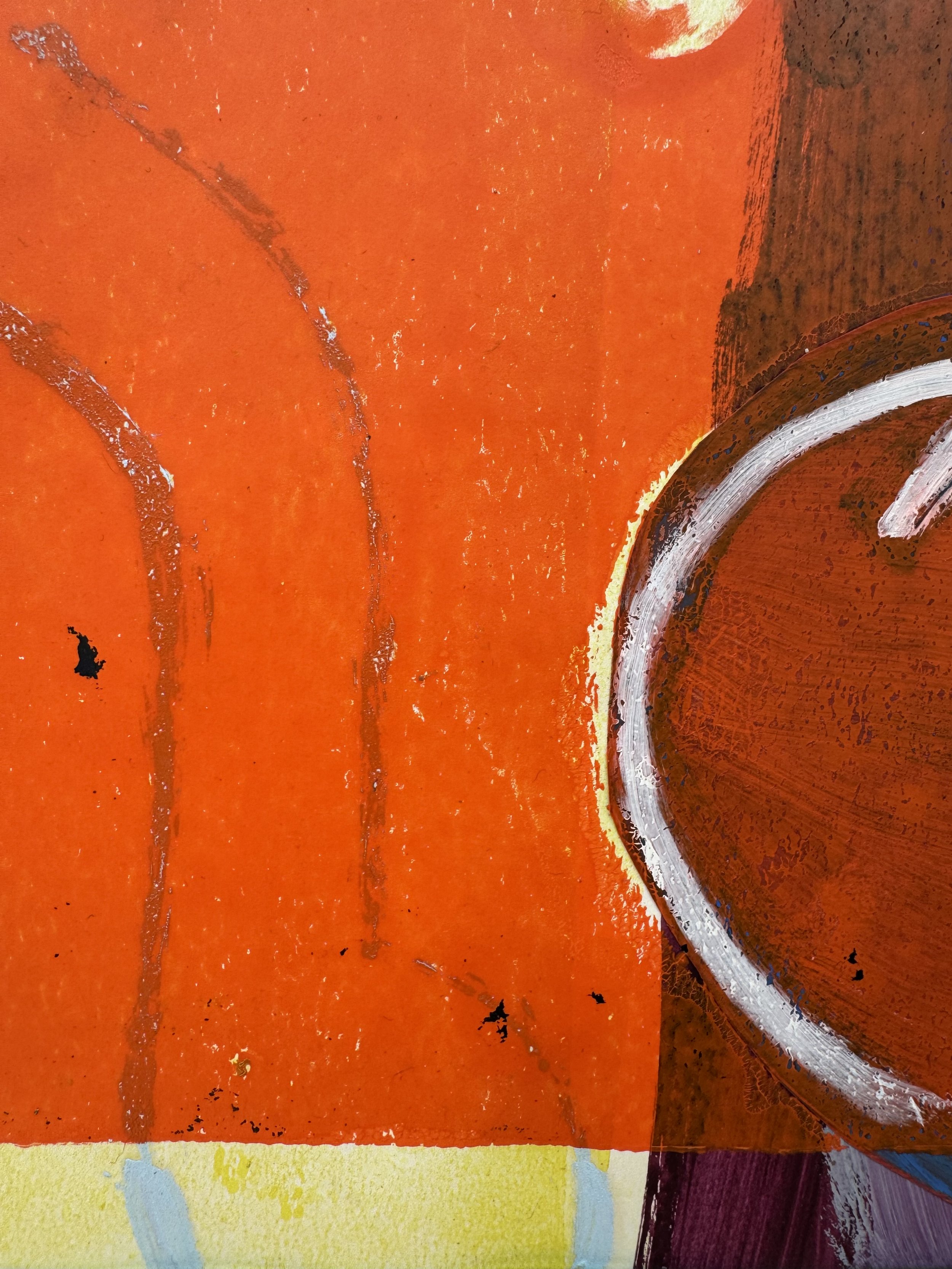 Screen (detail), 11.5"x8.5", mixed media on paper, 2025