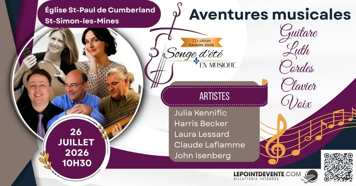 Aventures sonores, Musique pour guitare, luth, cordes, clavier et voix