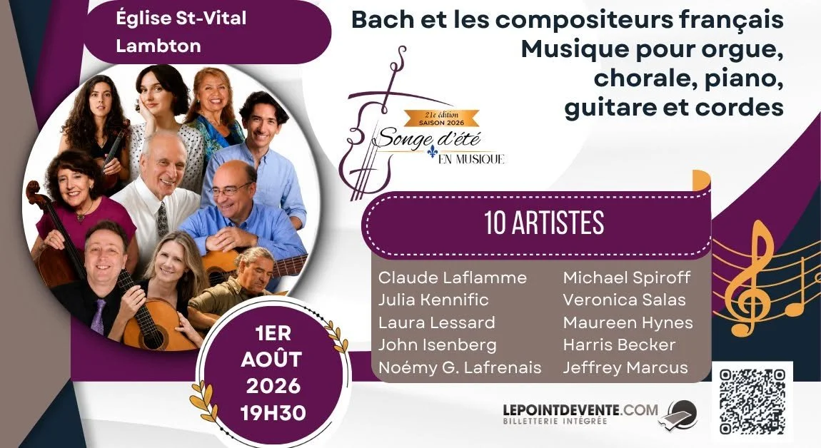 Bach et les compositeurs français, orgue, chorale, piano, guitare, cordes