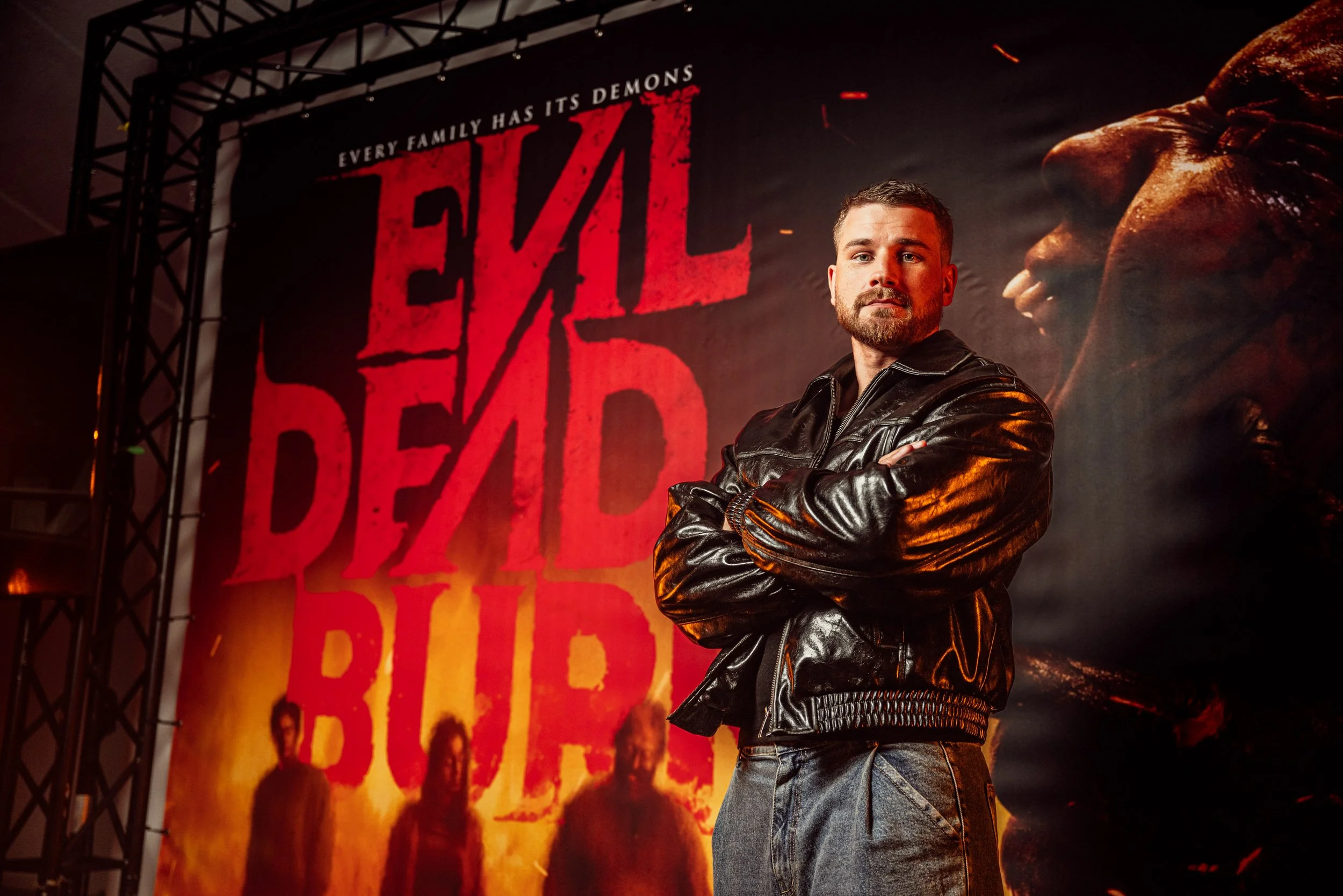 Evil Dead Burn Director Sébastien Vaniček at the Red Carpet premiere Brussels - Shot for Sony Pictures & Production Pirates
