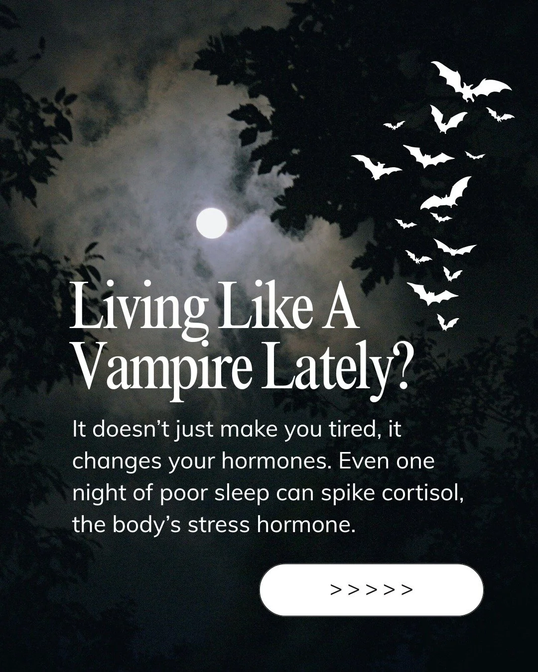 Late nights might feel harmless&hellip; until they start haunting your health.

Just one night of poor sleep can raise cortisol, triggering intense cravings and slowing your metabolism.

Do it night after night, and you&rsquo;re setting the stage for