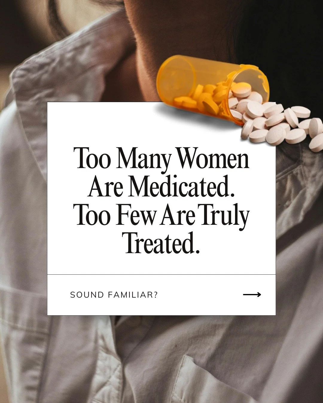 Right now, millions of women are on SSRIs for symptoms caused by low estrogen, progesterone, or testosterone.
The problem? Medication for depression or anxiety won&rsquo;t restore hormone balance.
And without that balance, symptoms persist, sometimes