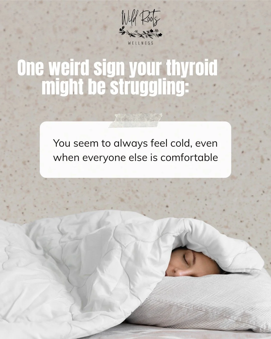 A sluggish thyroid slows your body&rsquo;s temperature regulation. 

Feeling cold all the time, especially in your hands and feet, may be one of the first signs it&rsquo;s underactive.

It&rsquo;s a symptom many ignore, but catching it early can prev