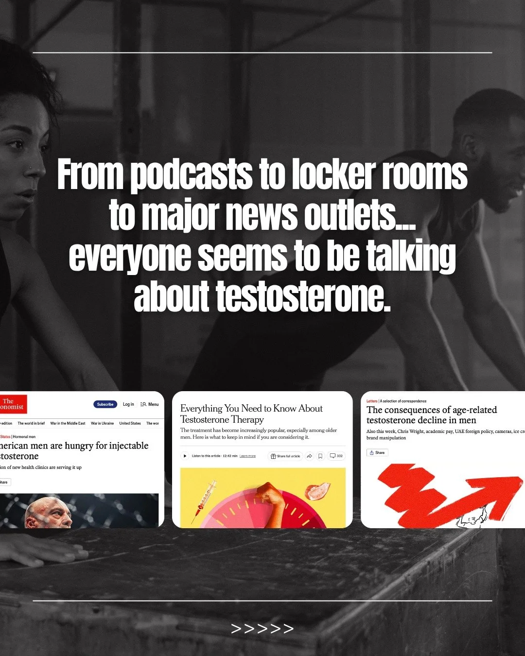 Testosterone is trending. But this isn’t hype. It plays a role in energy, libido, bone density, and body composition for MEN and WOMEN alike.
We offer comprehensive testing and treatment to keep your levels in the range that supports optimal h