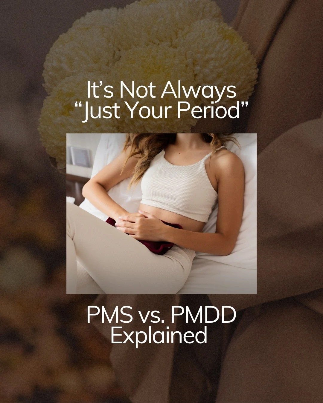 Many women are told their symptoms are &ldquo;just PMS.&rdquo;
But for those living with PMDD, the experience is far more intense, and often life-altering.

The difference lies in severity and impact: PMS causes discomfort, while PMDD disrupts daily 