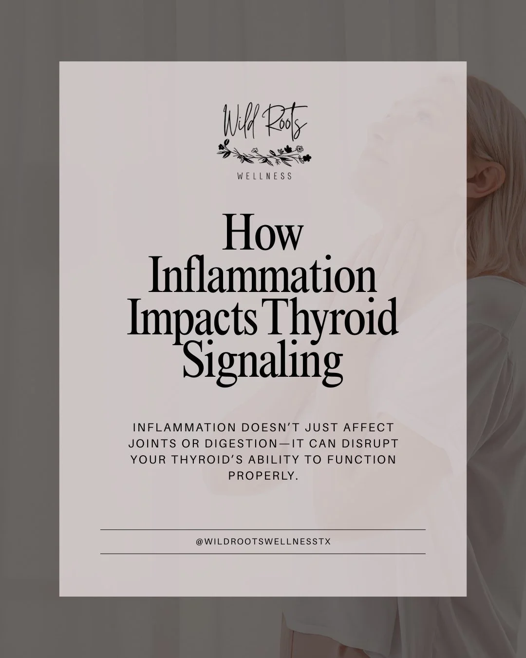 Chronic fatigue, brain fog, difficulty managing weight, or mood changes may not just be part of life.
Inflammation in your body can interfere with thyroid hormone signaling, making it harder for your thyroid to function optimally.

When thyroid signa