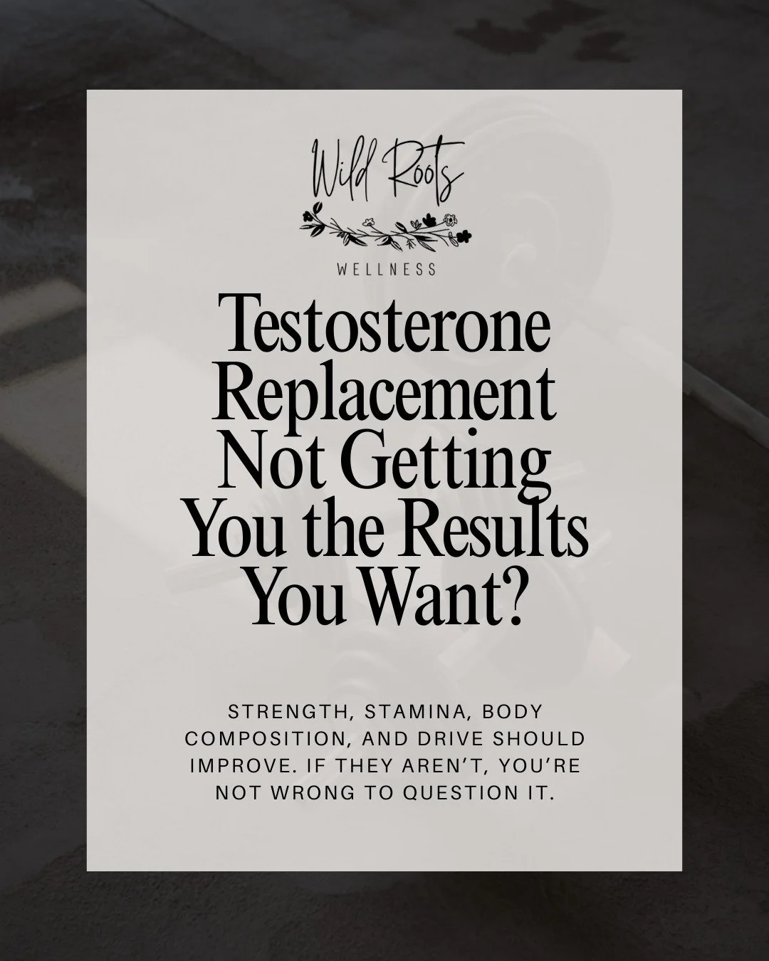 Testosterone replacement should improve strength, stamina, body composition, and drive.
So when it doesn&rsquo;t you&rsquo;re not wrong to question it.

Here&rsquo;s what we tell our male clients:

If the numbers look &ldquo;normal&rdquo; but your re