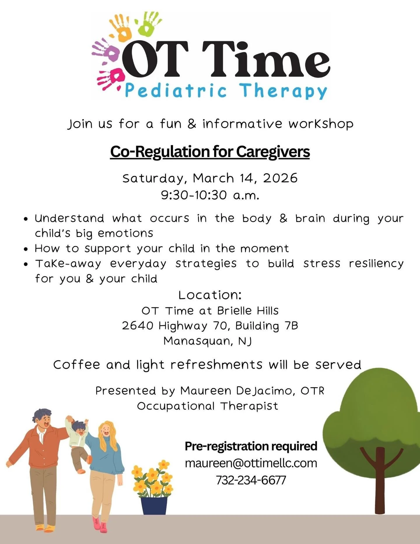 ✨ New Parenting &amp; Caregiver Workshop! ✨

Join us Saturday 3/14 at 9:30am for a supportive, hands-on workshop designed for ALL parents &amp; caregivers 🤍

We&rsquo;ll be sharing simple, practical strategies to help with co-regulation. Learn how t