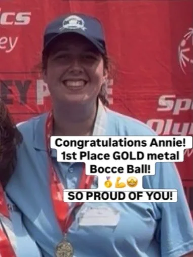 🏅💛 GOLD MEDAL ALERT! 💛🏅

A huge congratulations to Annie for taking home 1st Place-Gold Medal in Bocce Ball at the Special Olympics today! 🎉🥇

We are incredibly proud of Annie and all of the hard work, dedication, determination, and perseveranc