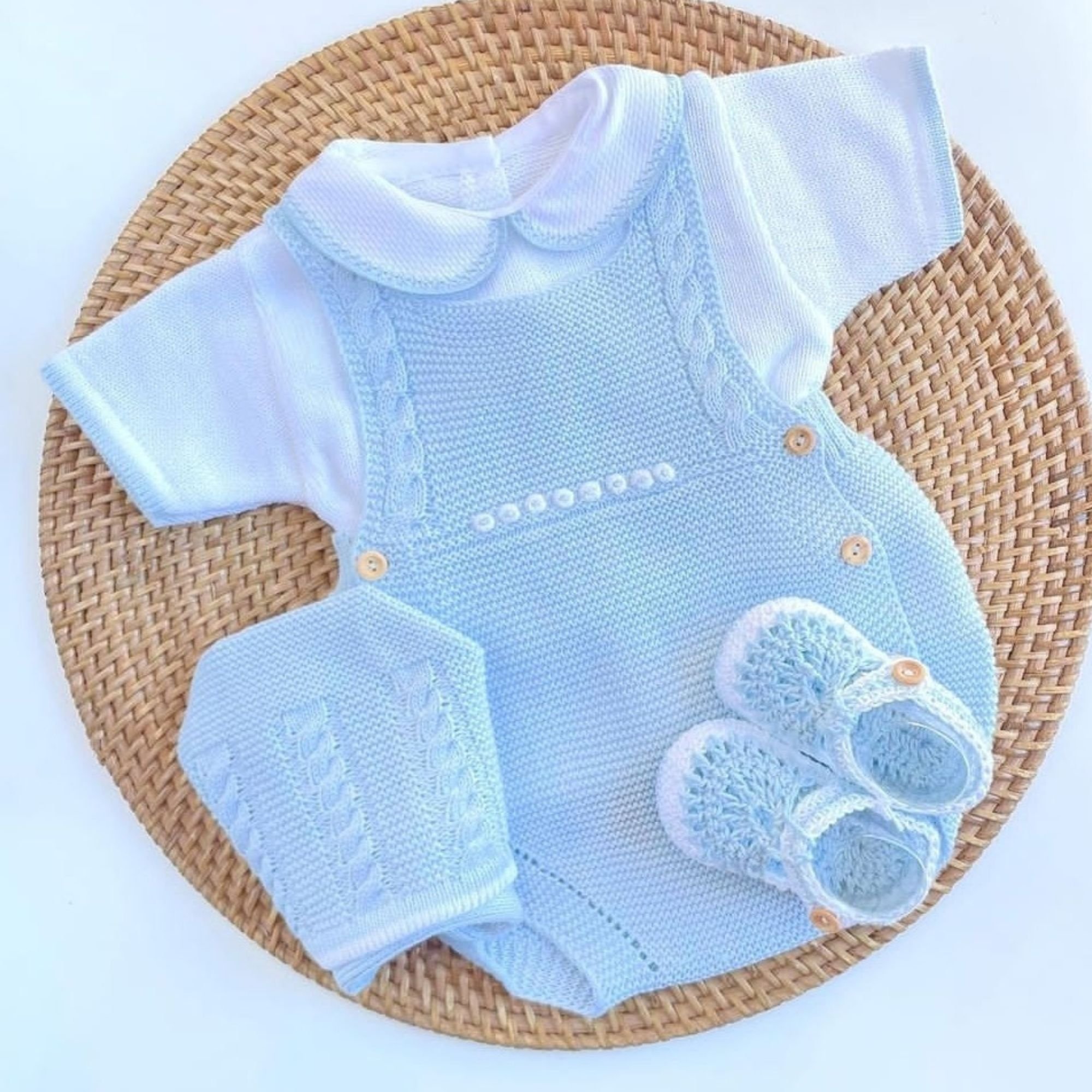Outfit Pastel Blue, Newborn Knitted Set Blue Hat, Blue SET, baby clothes, newborn set, Newborn knitted clothing, Newborn Boy Outfit