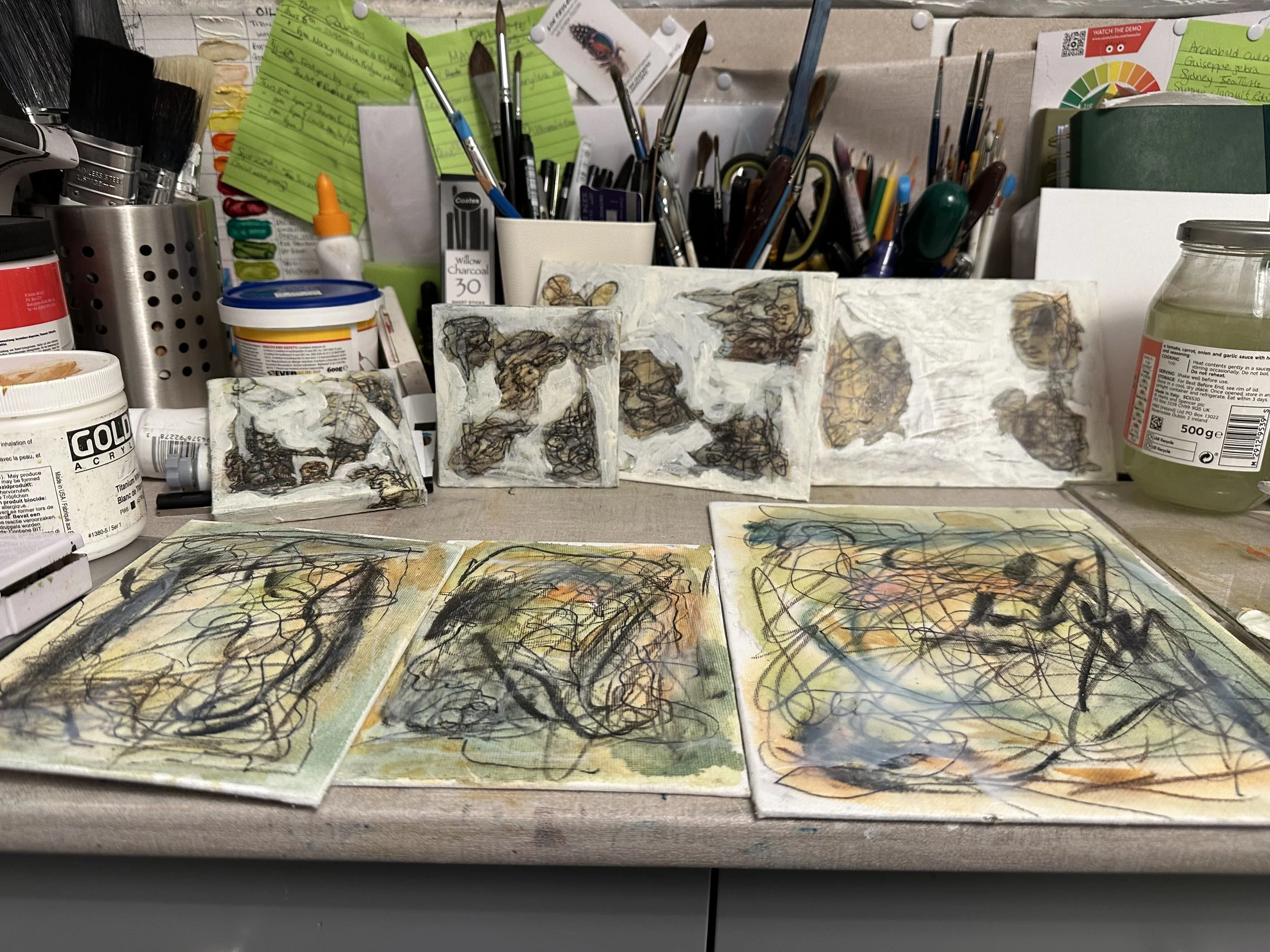 Art room working on Pareidolia series