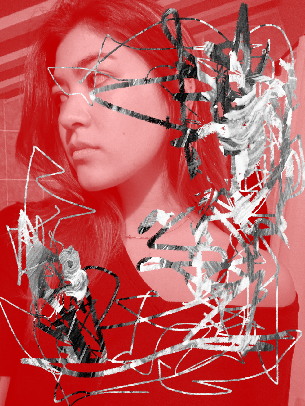 self portrait 3, digital work, 2024