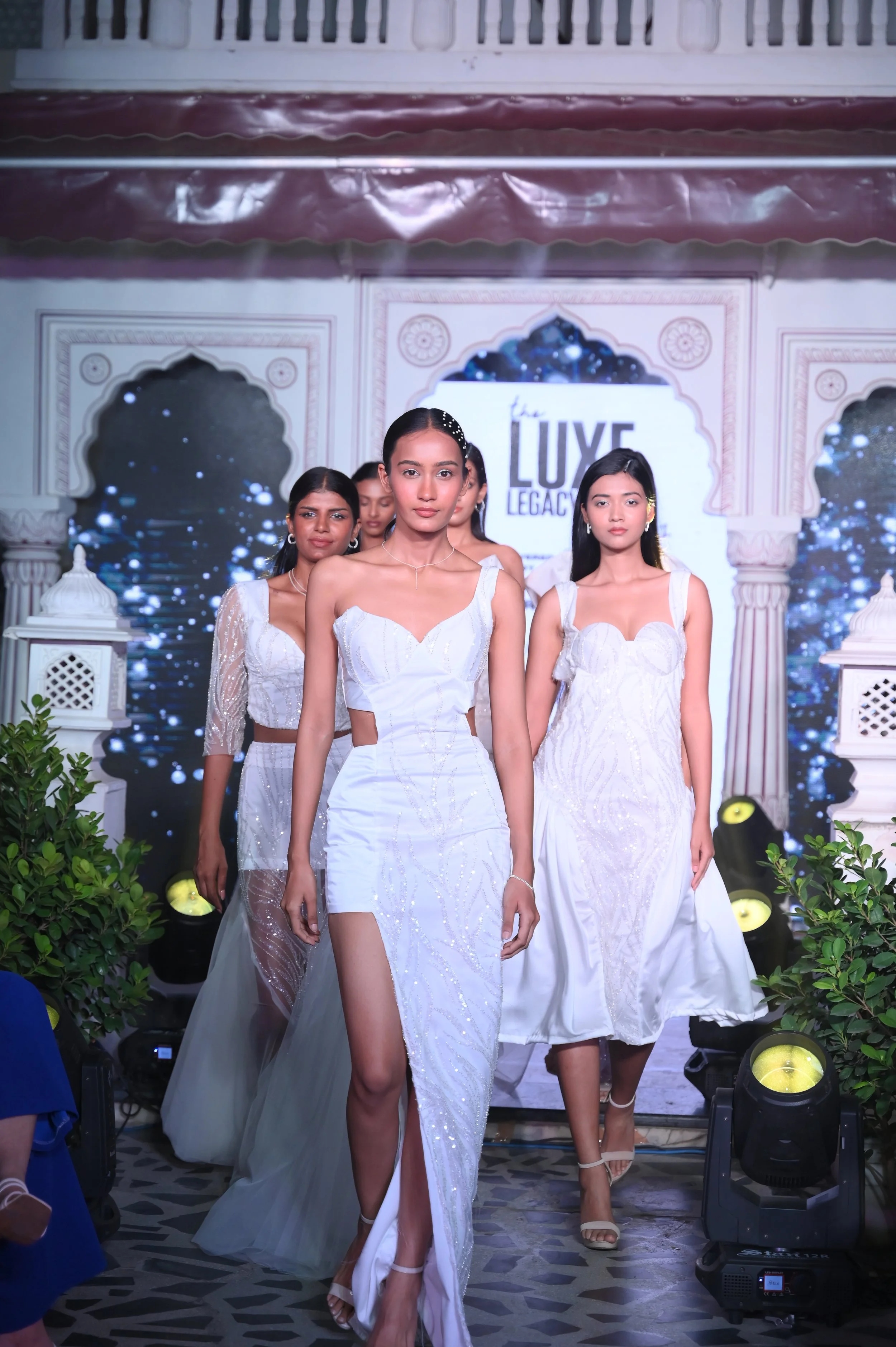 Model showcasing a couture gown at Luxe Legacy Show Season 1 in Jaipur