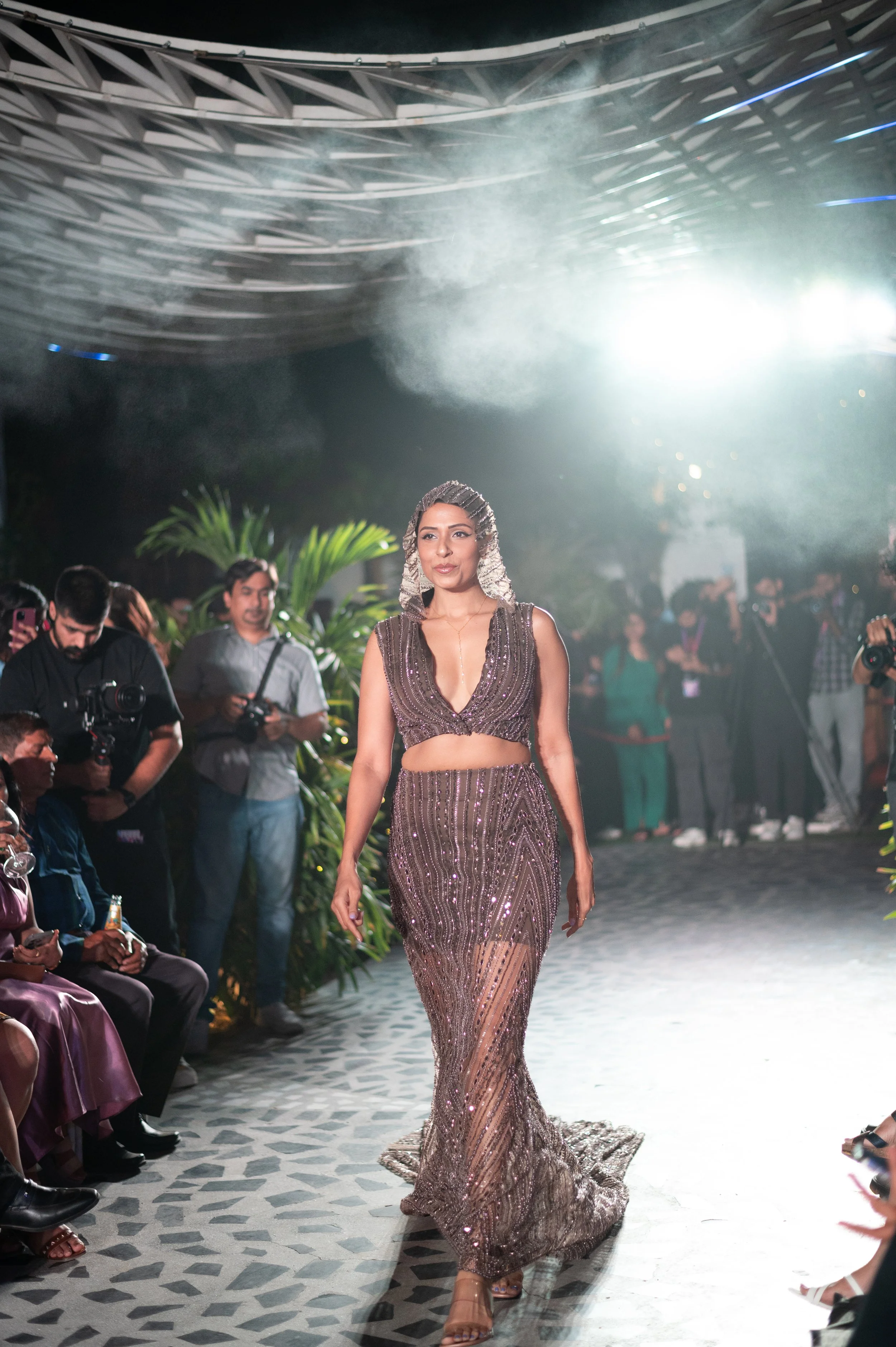 Model showcasing a couture gown at Luxe Legacy Show Season 1 in Jaipur