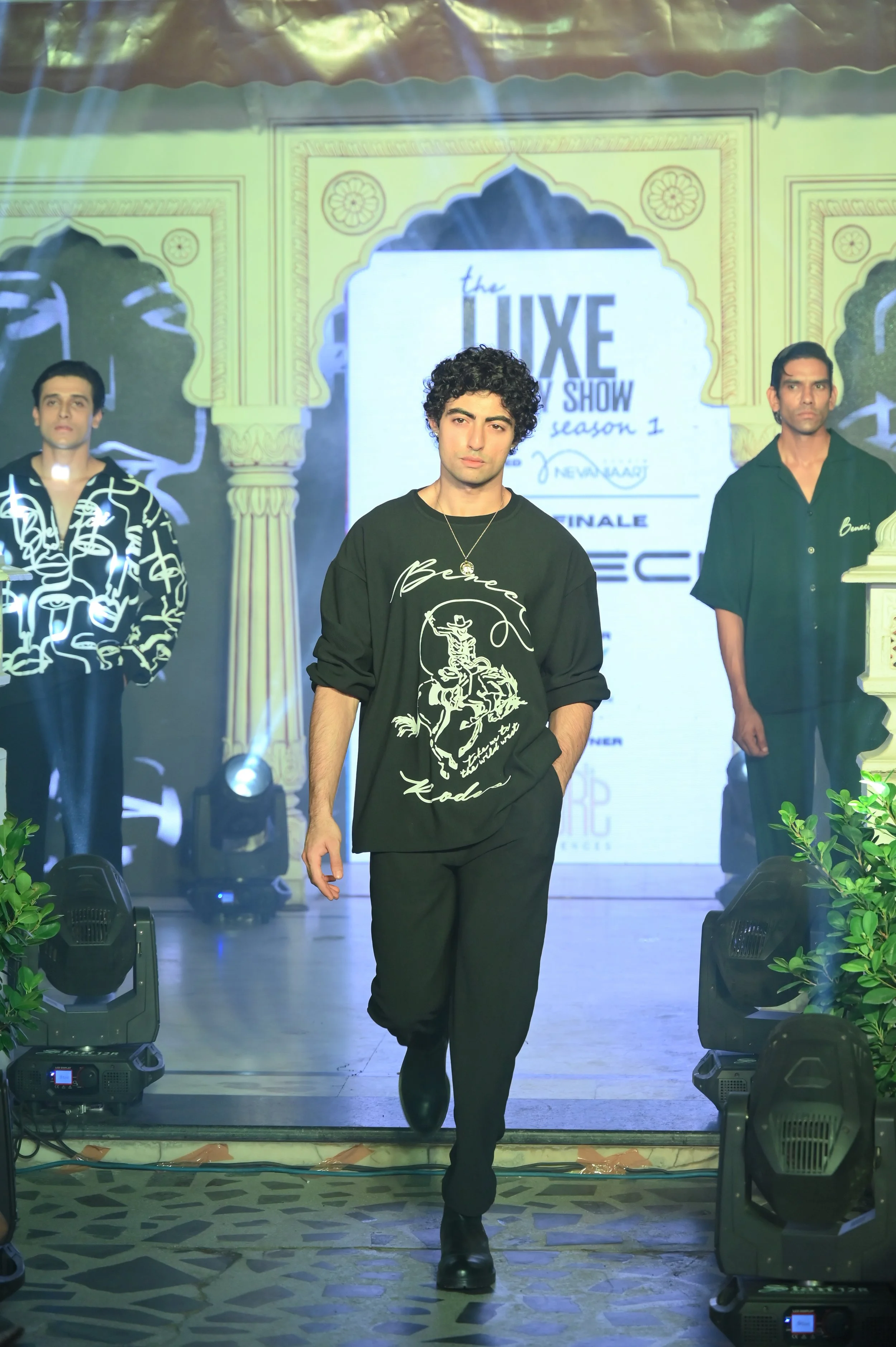 Model showcasing a couture gown at Luxe Legacy Show Season 1 in Jaipur