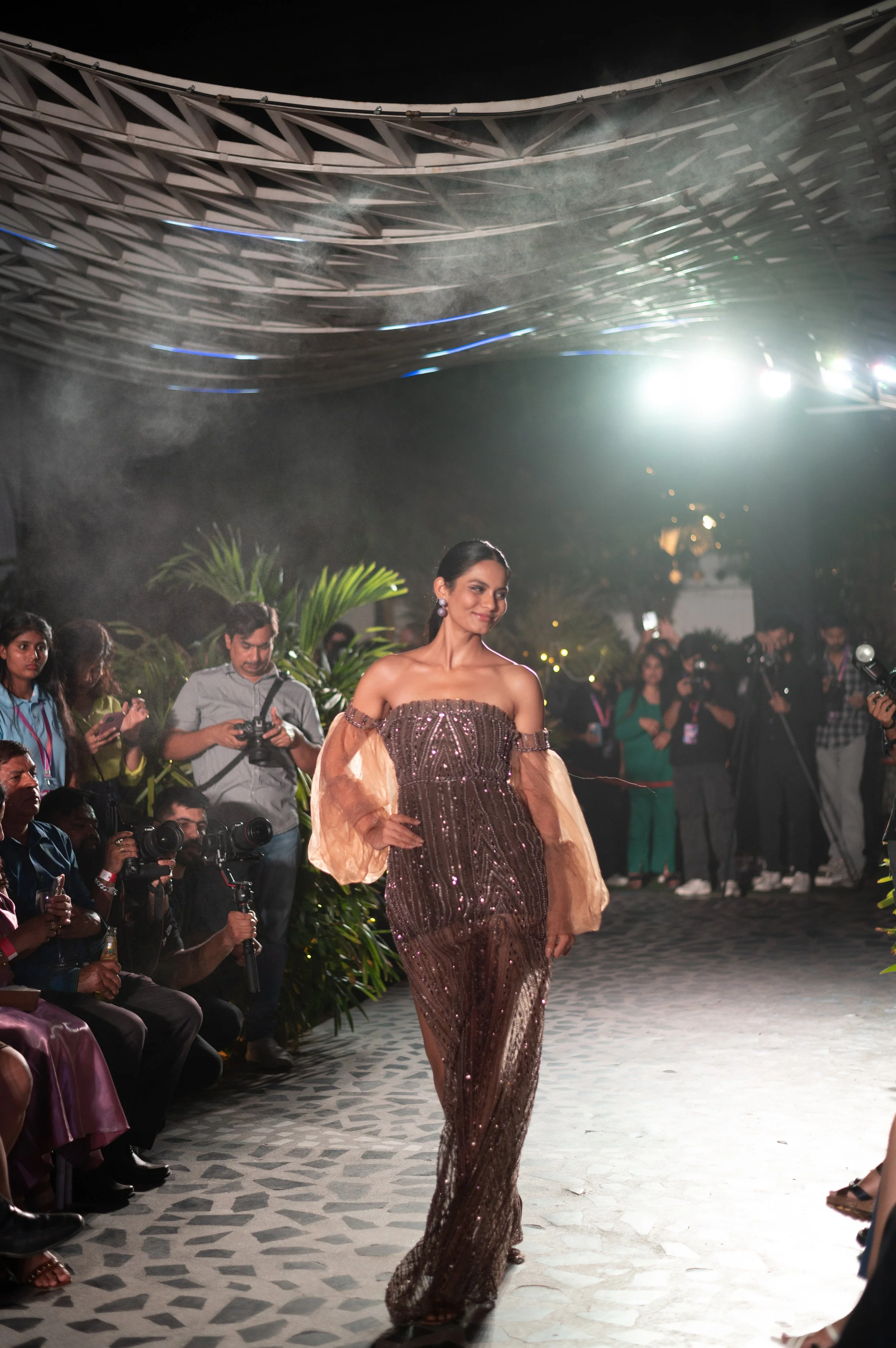 Model showcasing a couture gown at Luxe Legacy Show Season 1 in Jaipur