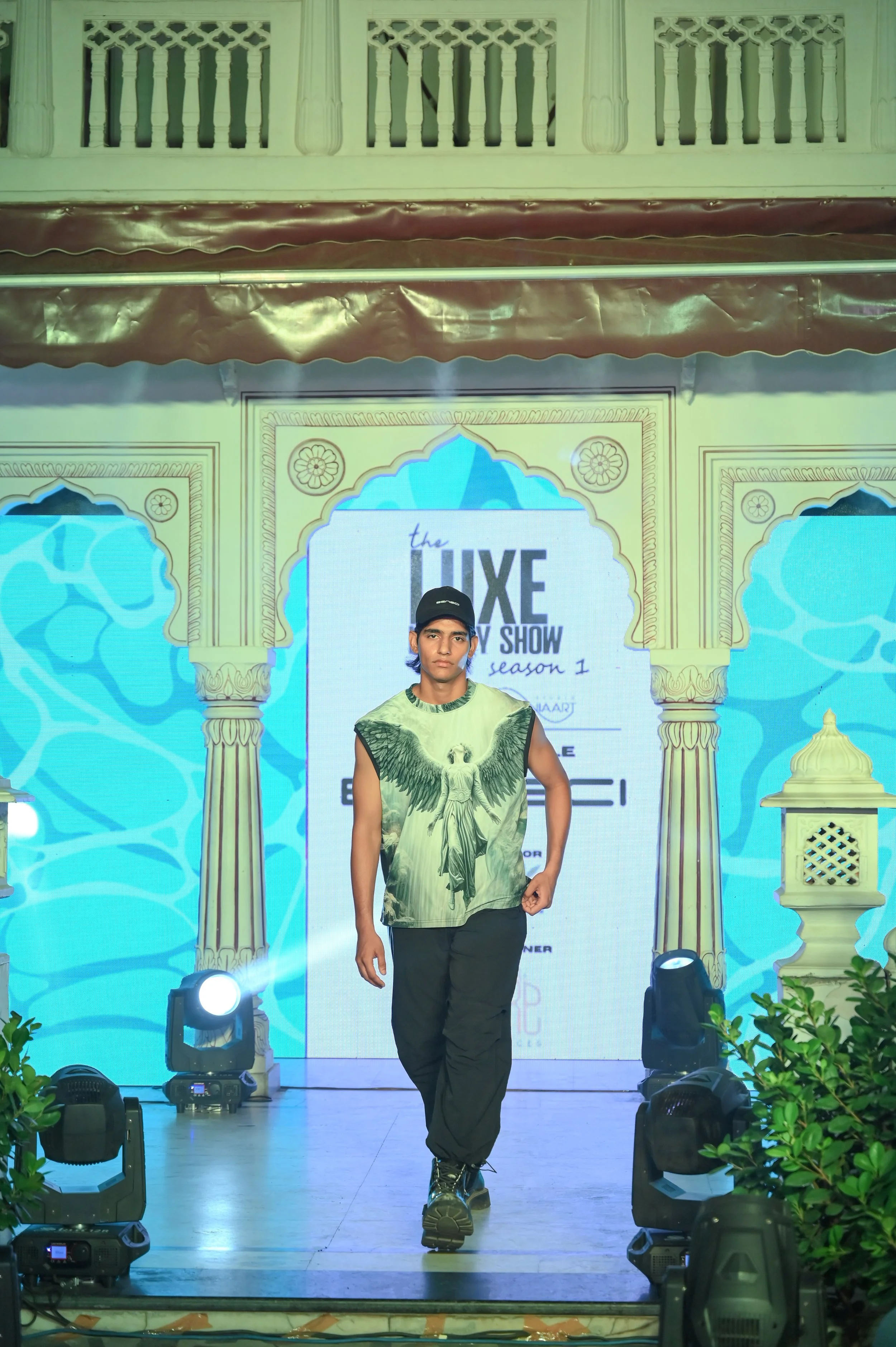 Model showcasing a couture gown at Luxe Legacy Show Season 1 in Jaipur