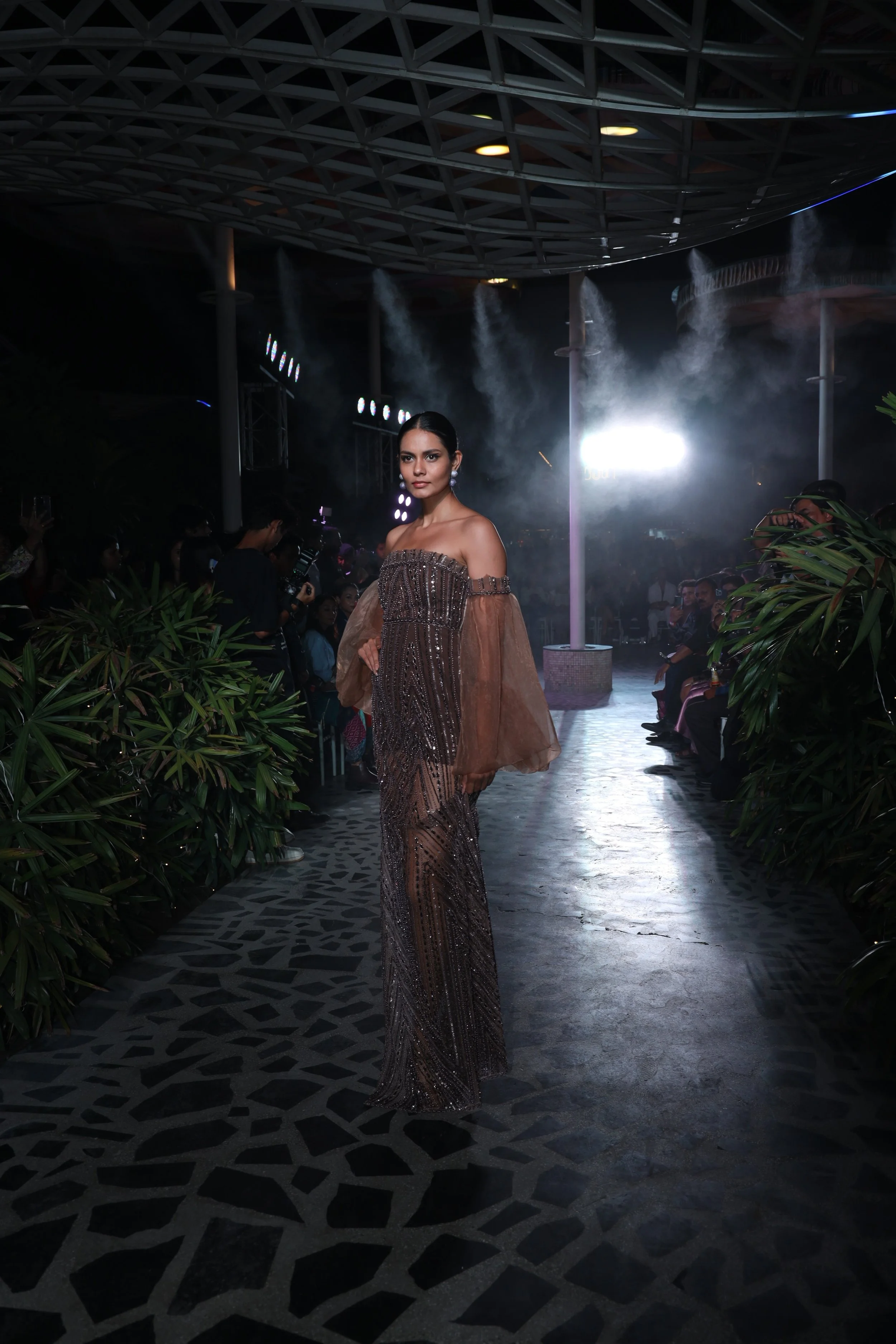 Model showcasing a couture gown at Luxe Legacy Show Season 1 in Jaipur